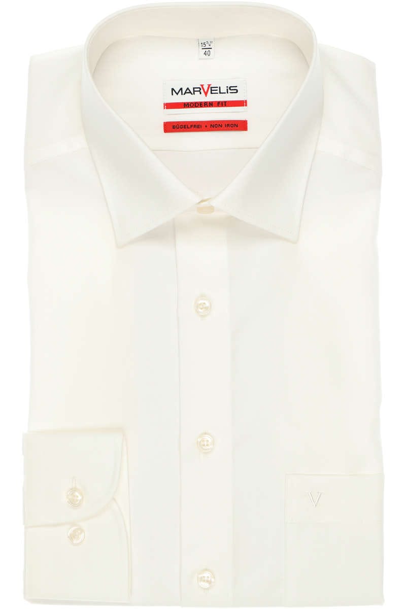 MARVELIS LANGARM HEMD POPELINE MODERN FIT CHAMPAGNER