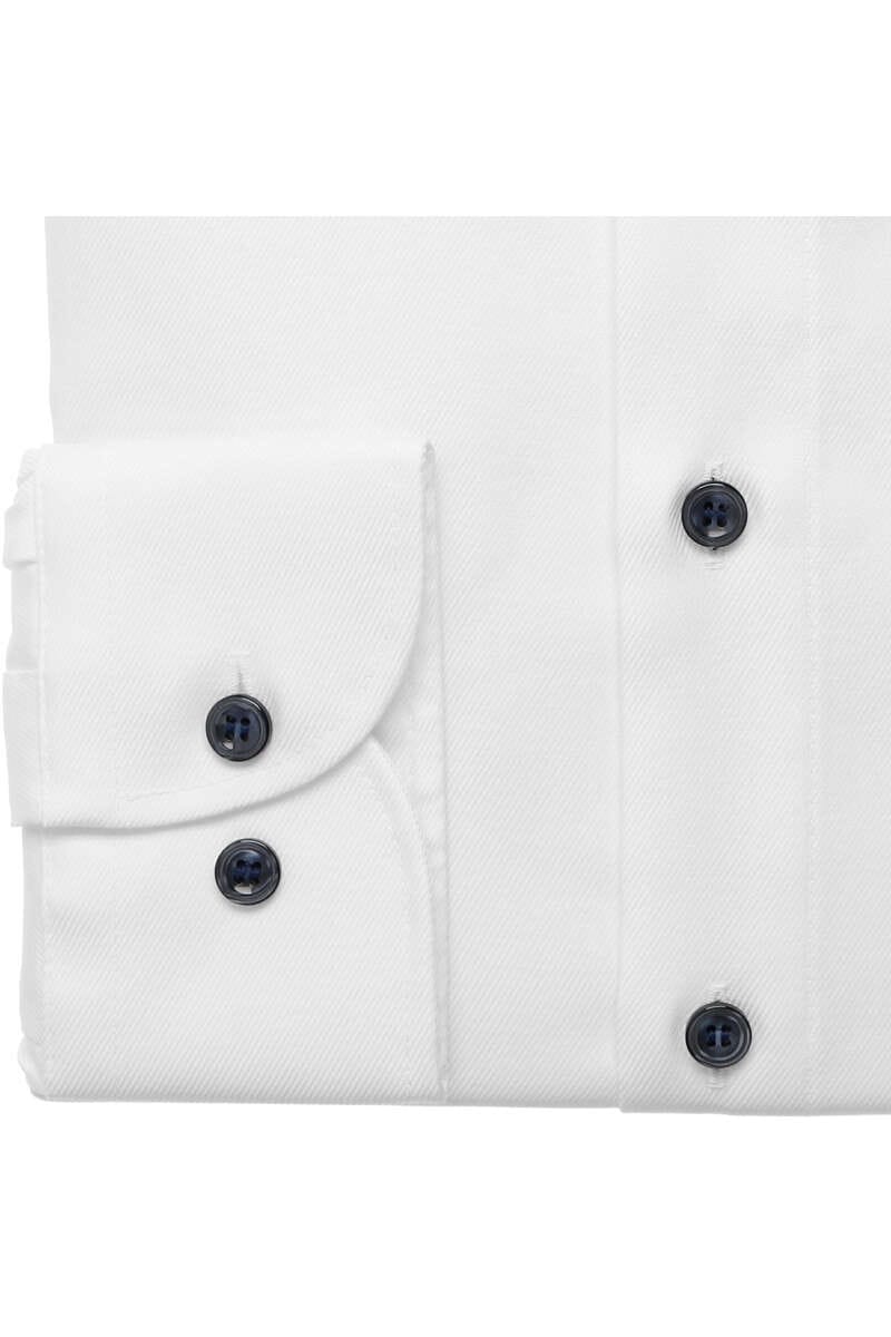 MARVELIS LANGARM HEMD COMFORT FIT WEISS MIT PATCHUNG