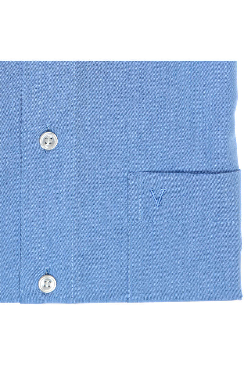 MARVELIS KURZARM HEMD CHAMBRAY COMFORT FIT BLAU