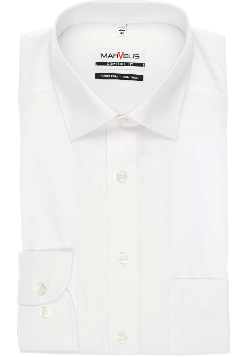 MARVELIS LANGARM HEMD POPELINE COMFORT FIT WEISS