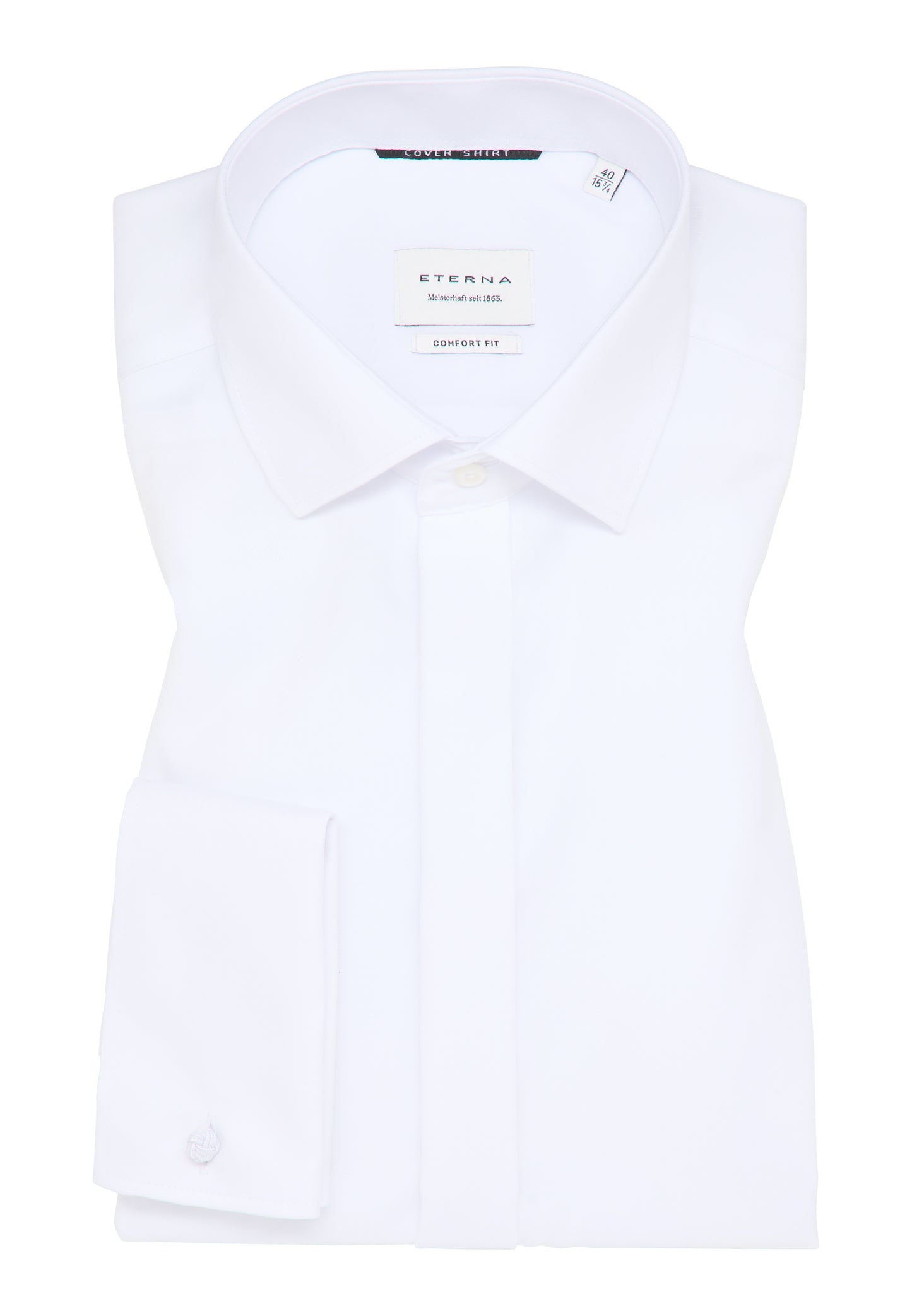 ETERNA LANGARM HEMD COMFORT FIT COVER SHIRT TWILL WEISS