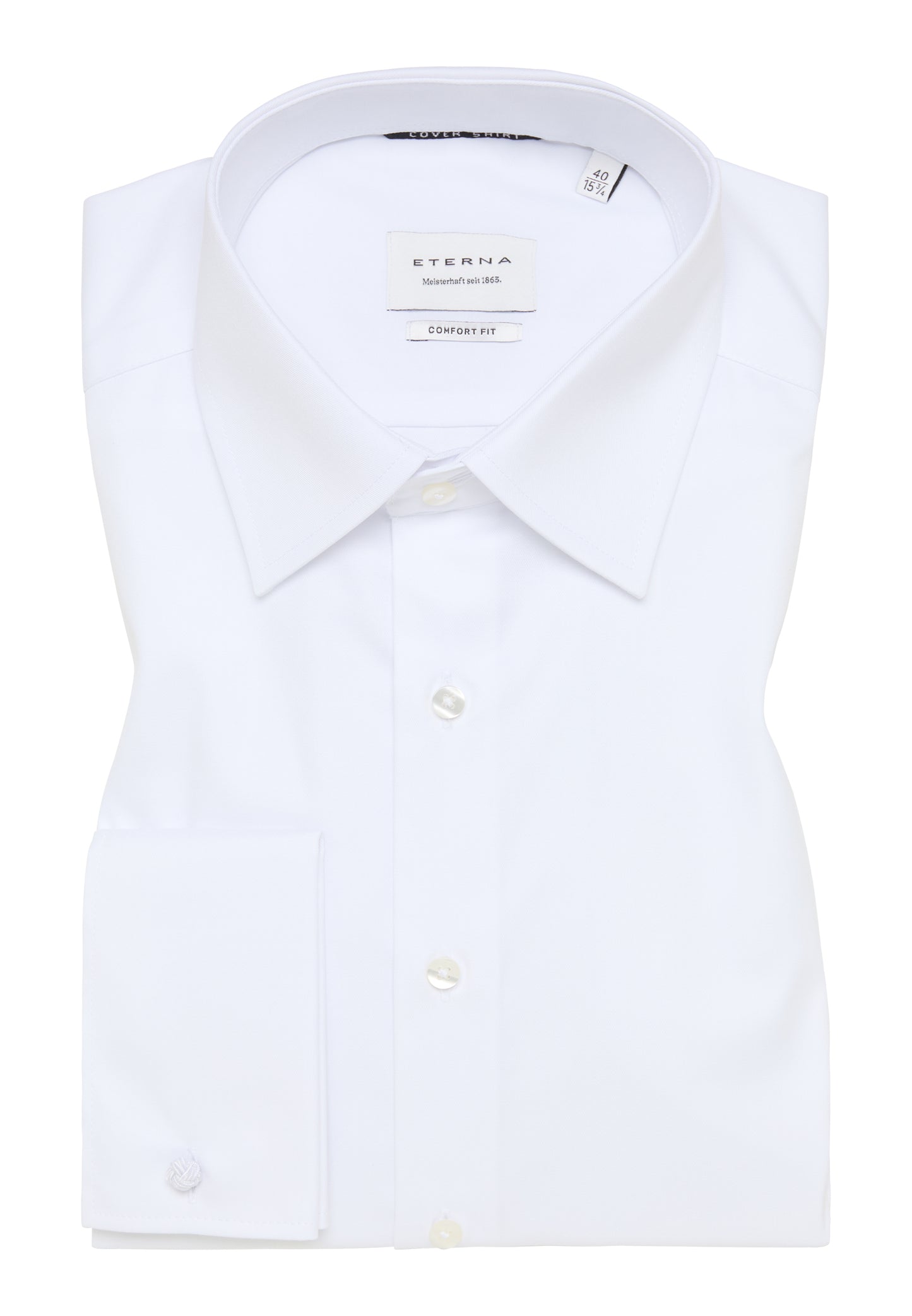 ETERNA LANGARM HEMD COMFORT FIT COVER SHIRT TWILL WEISS