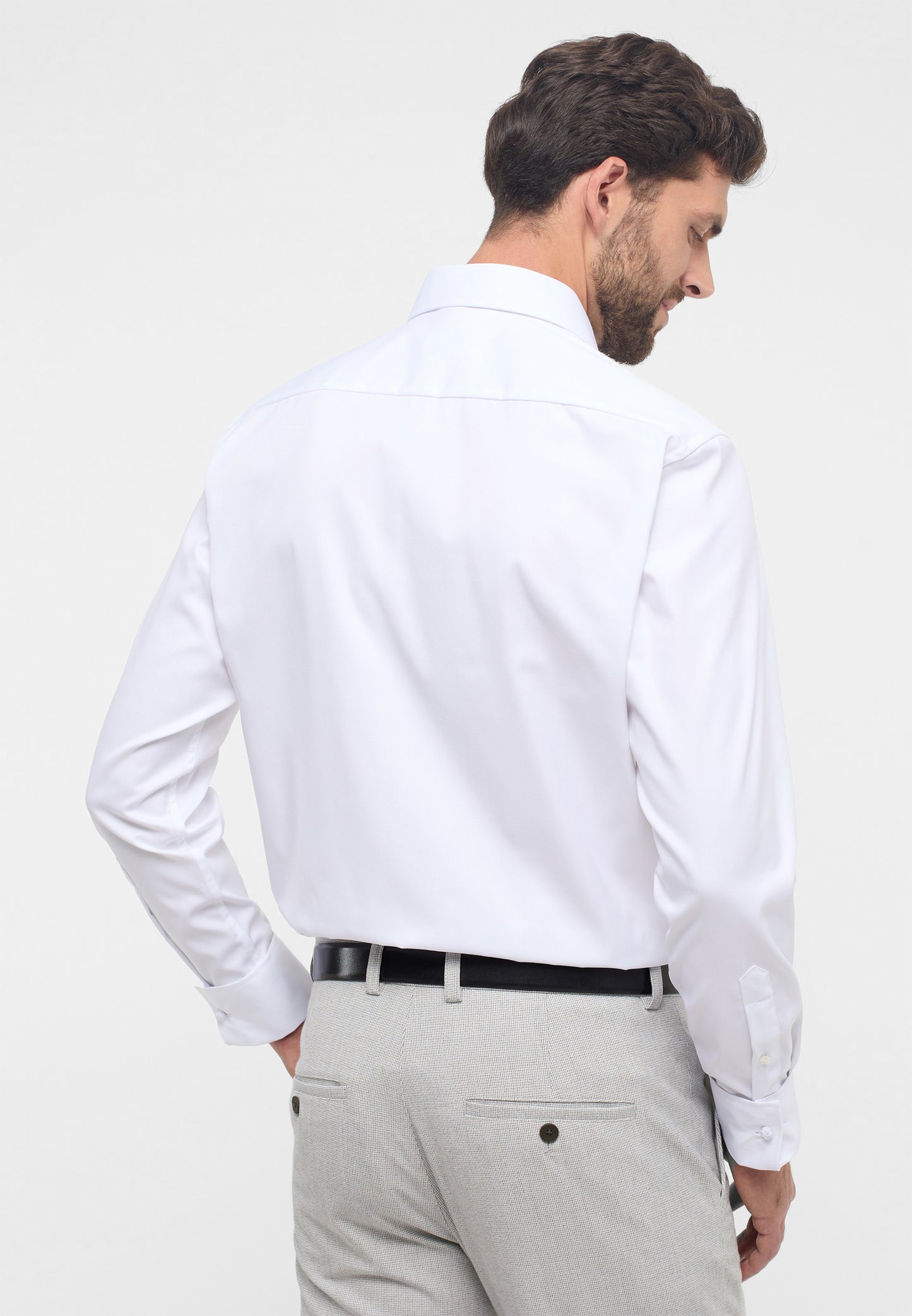 ETERNA LANGARM HEMD COMFORT FIT COVER SHIRT TWILL WEISS