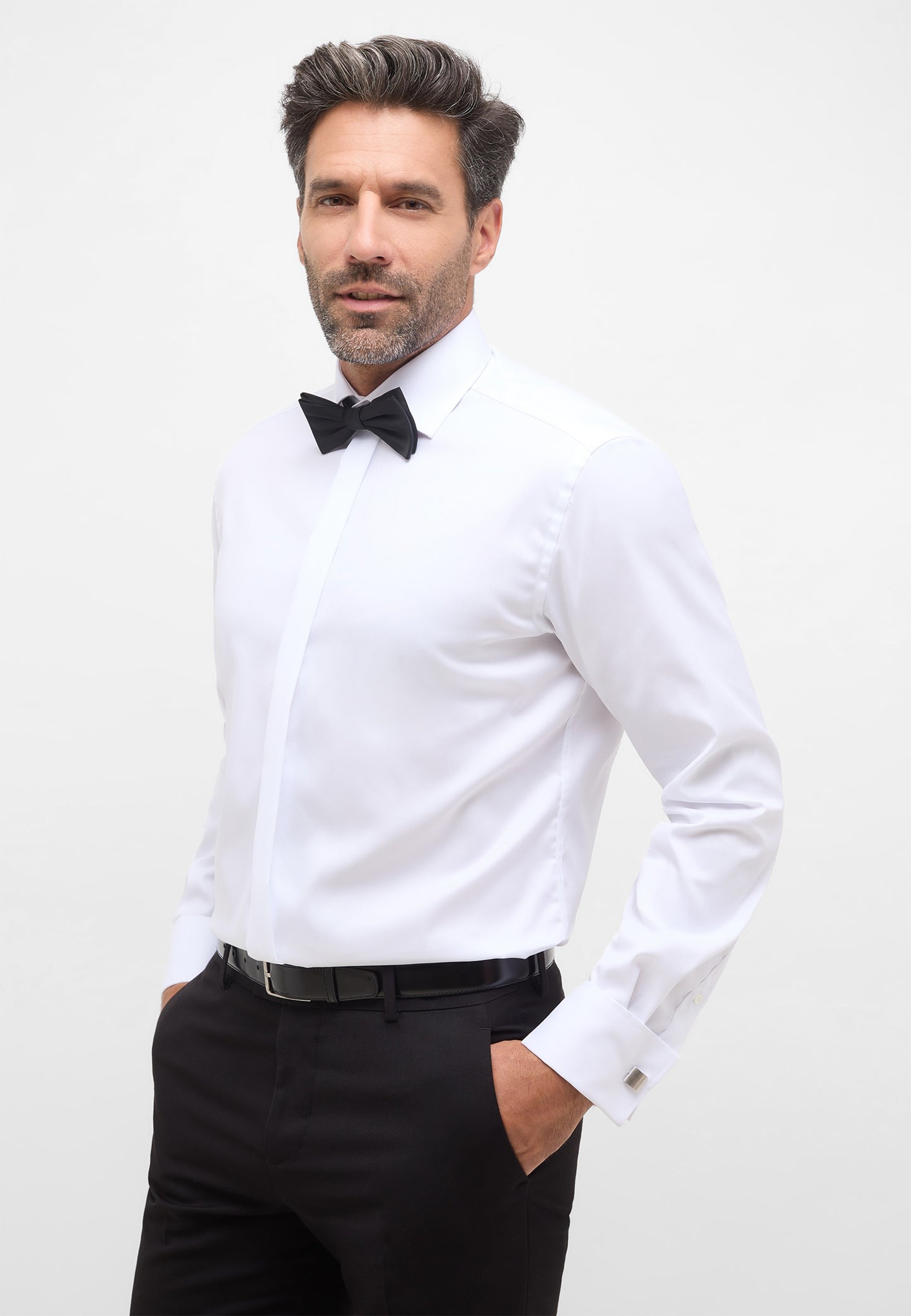 ETERNA LANGARM HEMD MODERN FIT COVER SHIRT TWILL WEISS