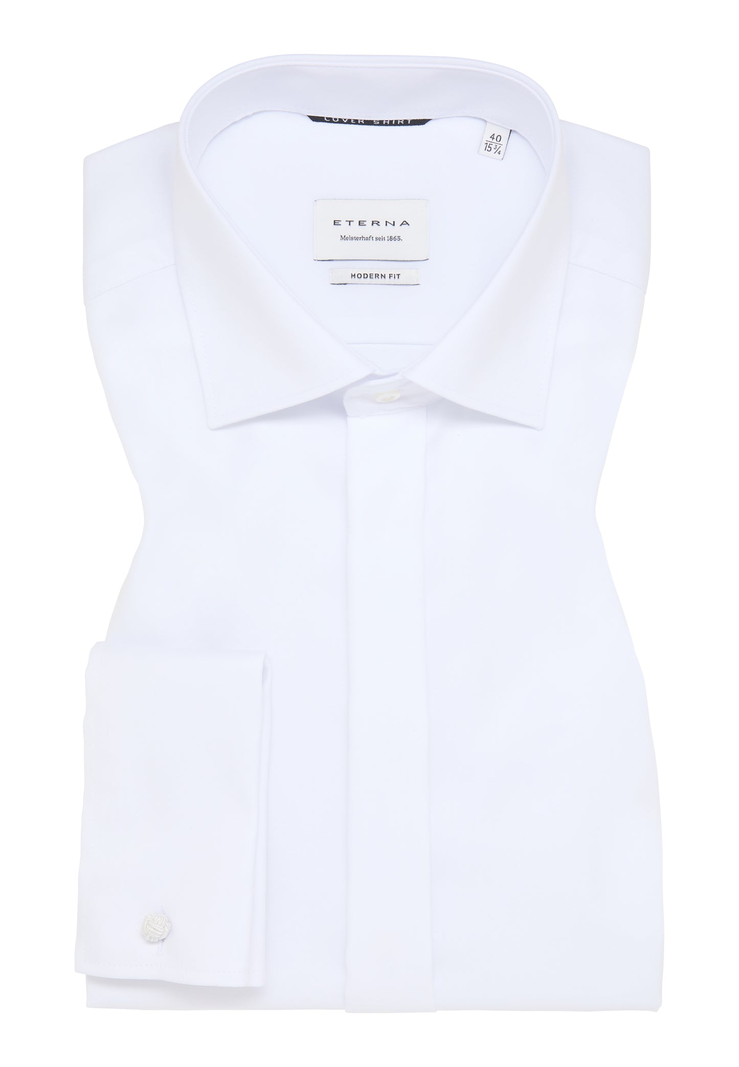 ETERNA LANGARM HEMD MODERN FIT COVER SHIRT TWILL WEISS