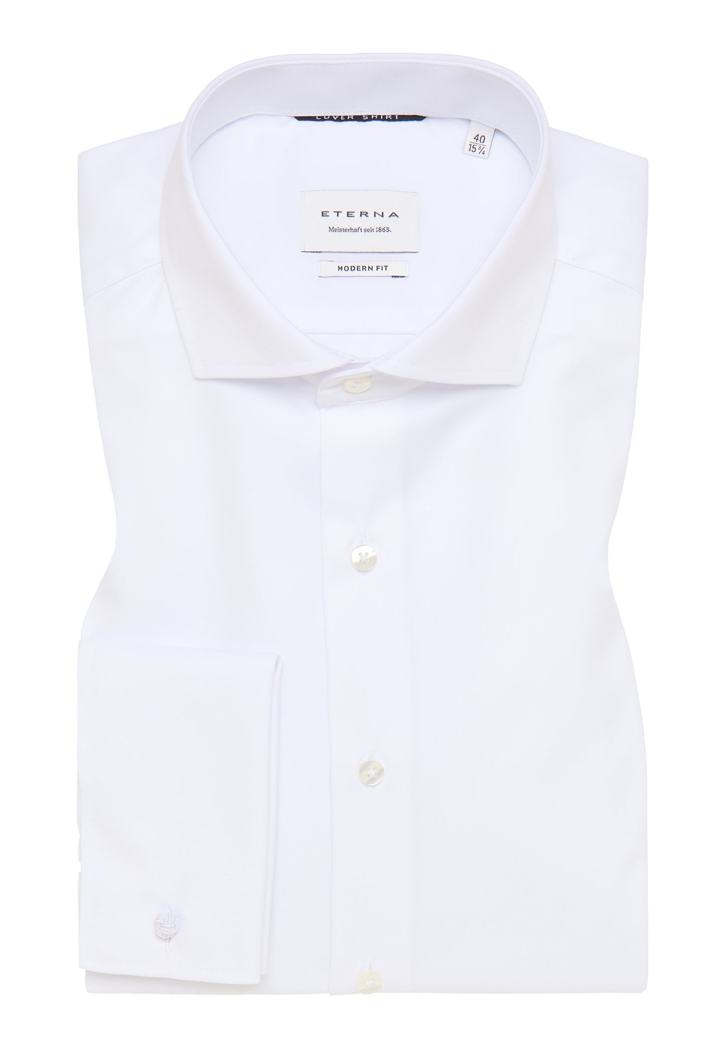 ETERNA LANGARM HEMD MODERN FIT COVER SHIRT WEISS