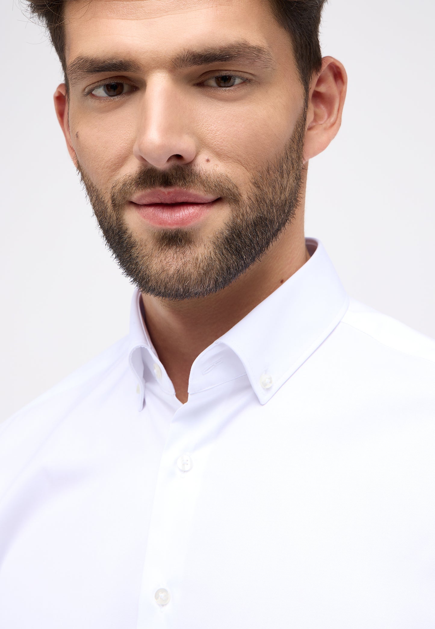 ETERNA LANGARM HEMD MODERN FIT COVER SHIRT WEISS
