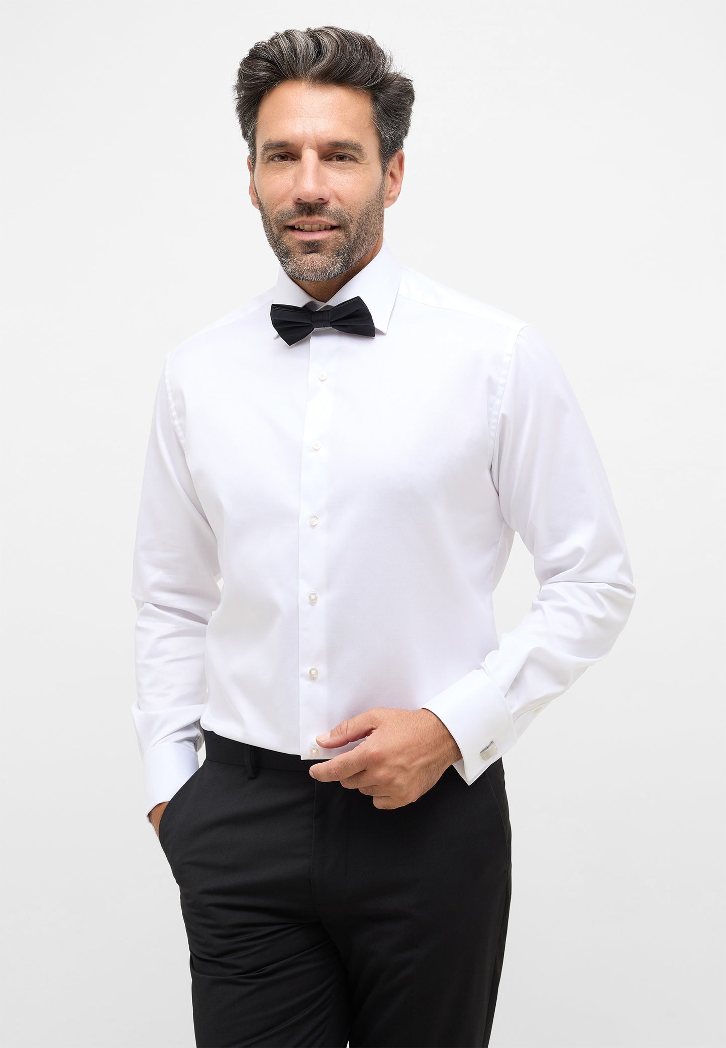 ETERNA LANGARM HEMD LUXURY SHIRT MODERN FIT WEISS