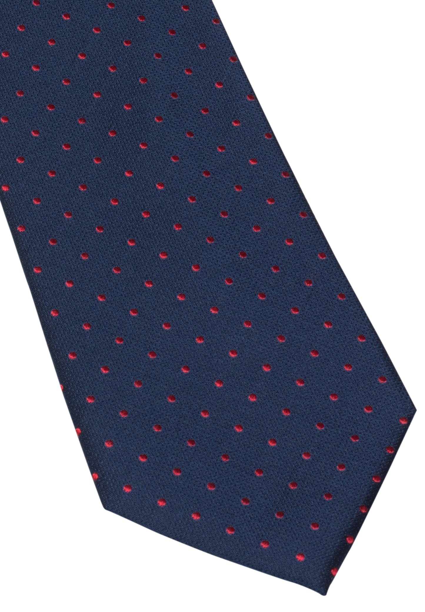 ETERNA KRAWATTE DUNKELBLAU GETUPFT BREIT 7,5CM