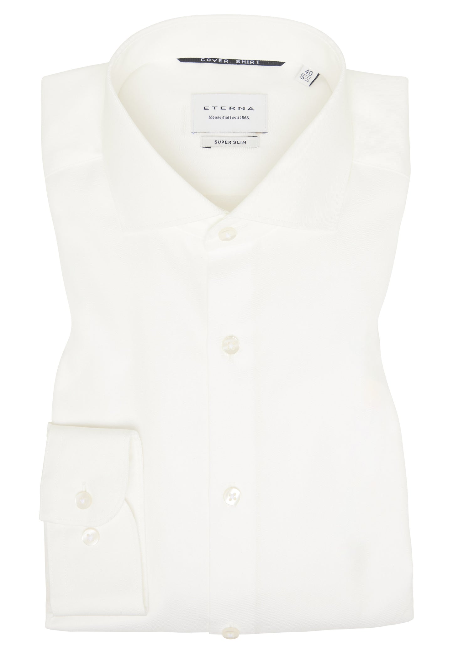 ETERNA LANGARM HEMD SUPER SLIM COVER SHIRT TWILL BEIGE