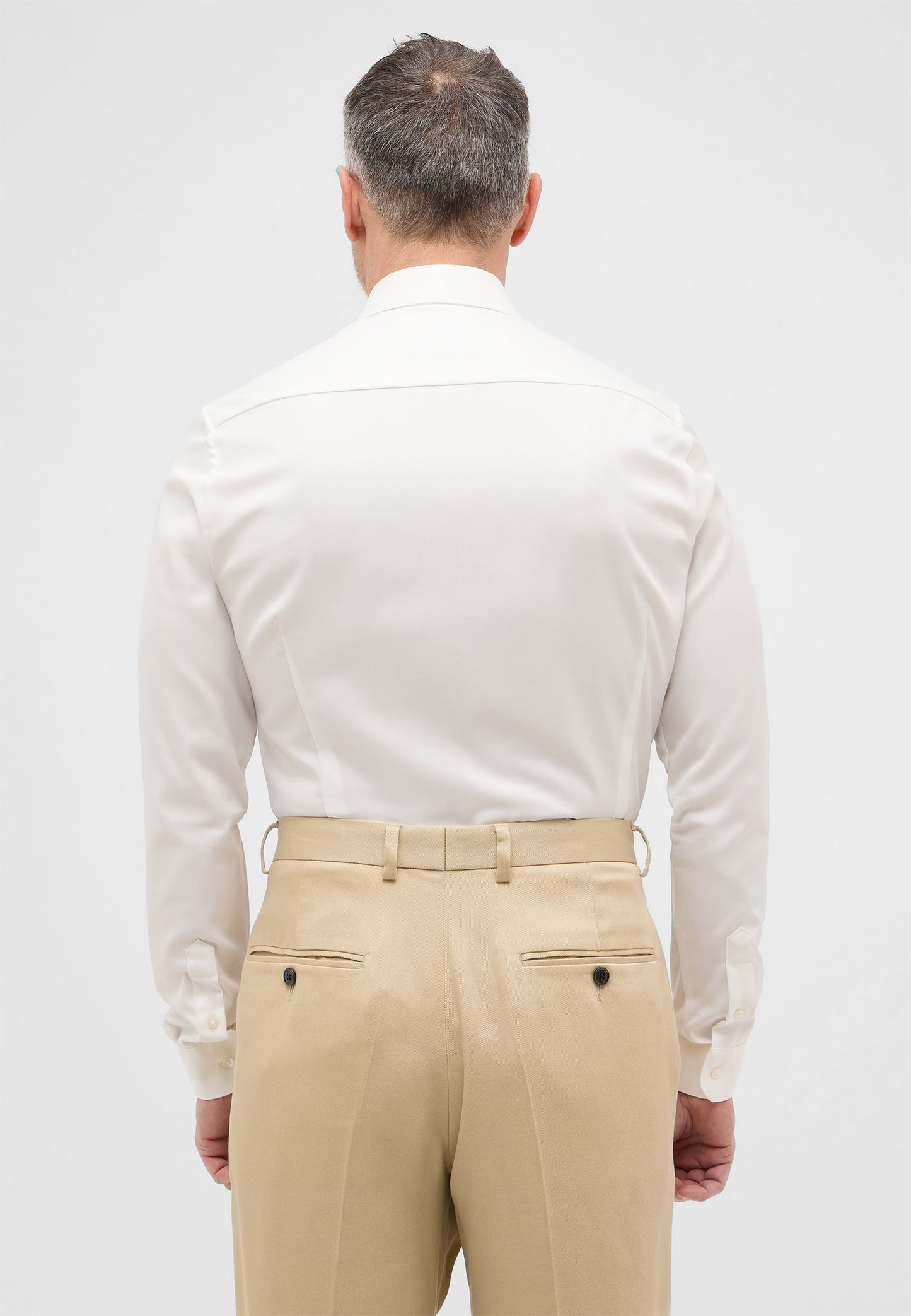 ETERNA LANGARM HEMD SUPER SLIM COVER SHIRT TWILL BEIGE