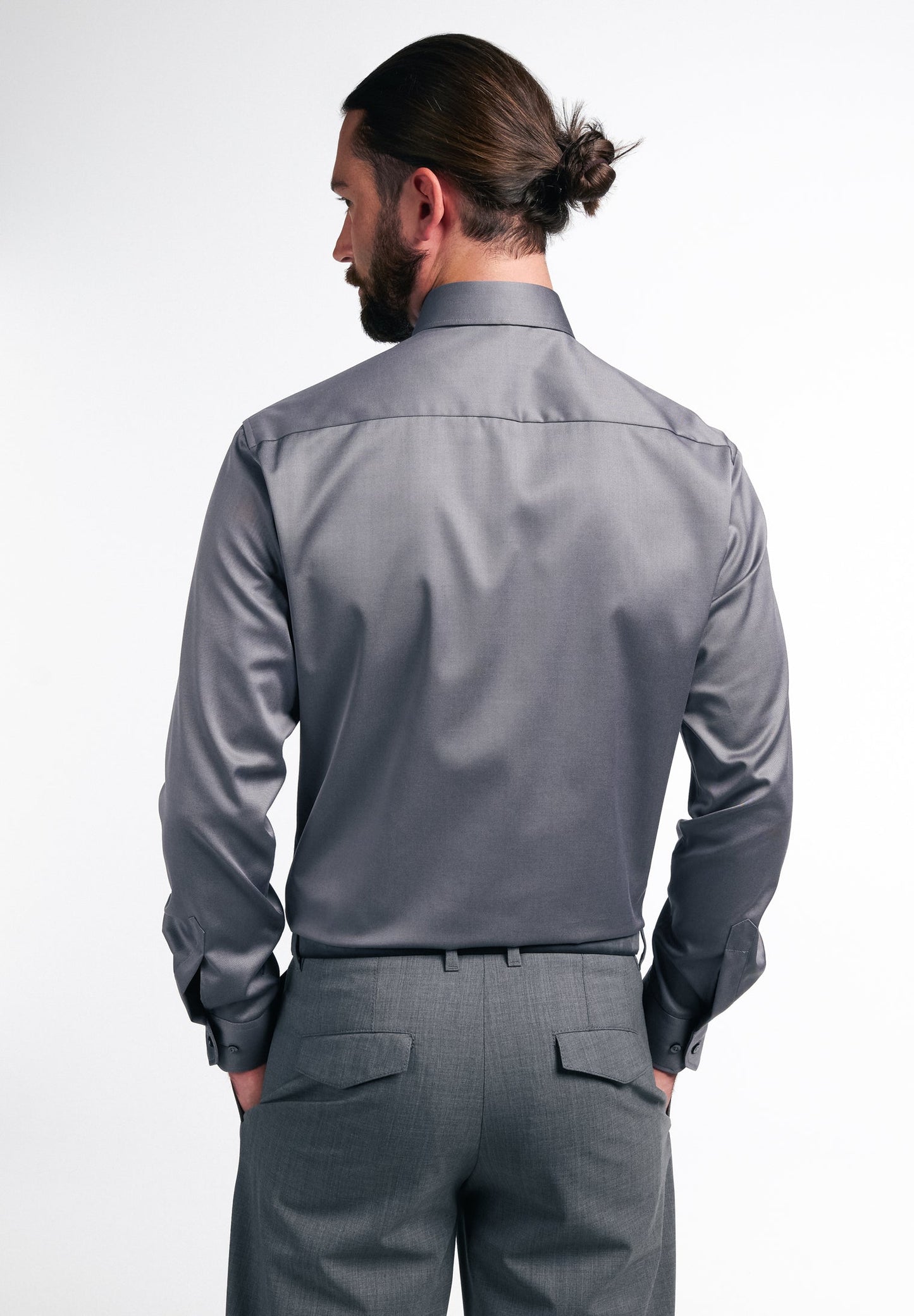 ETERNA LANGARM HEMD MODERN FIT COVER SHIRT GRAU