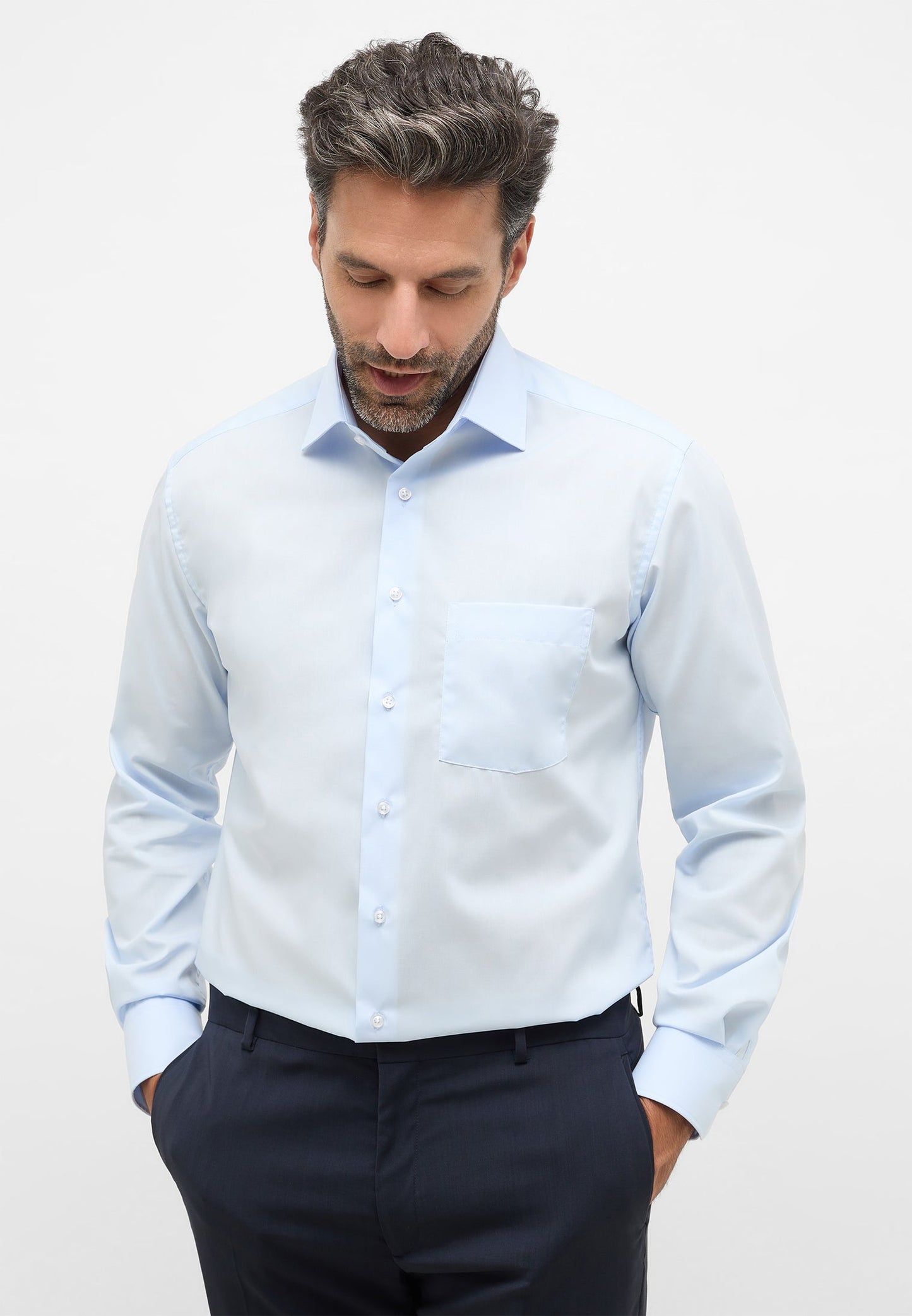 ETERNA LANGARM HEMD MODERN FIT ORIGINAL SHIRT HELLBLAU