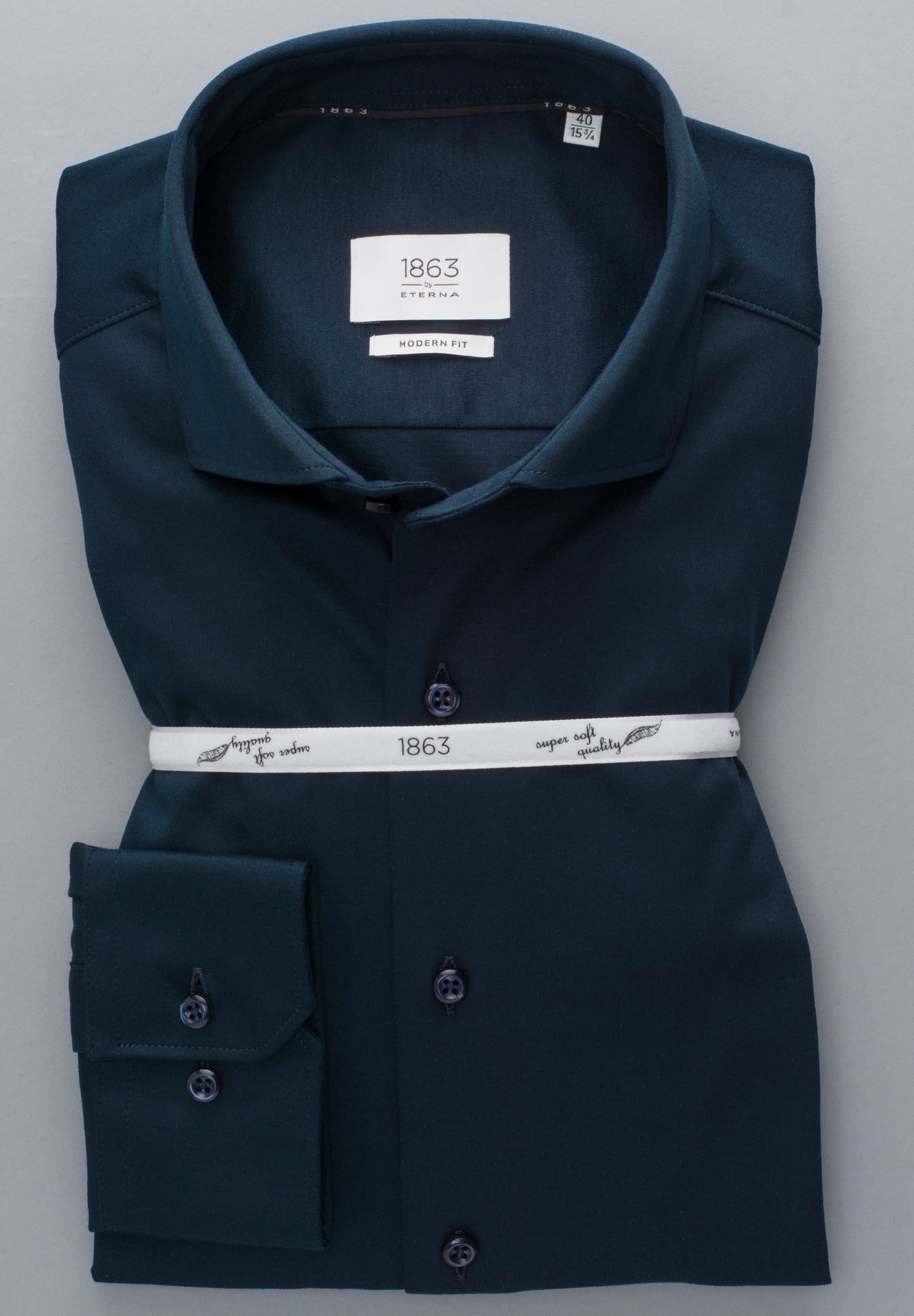 ETERNA LANGARM HEMD MODERN FIT JERSEY SHIRT MARINE