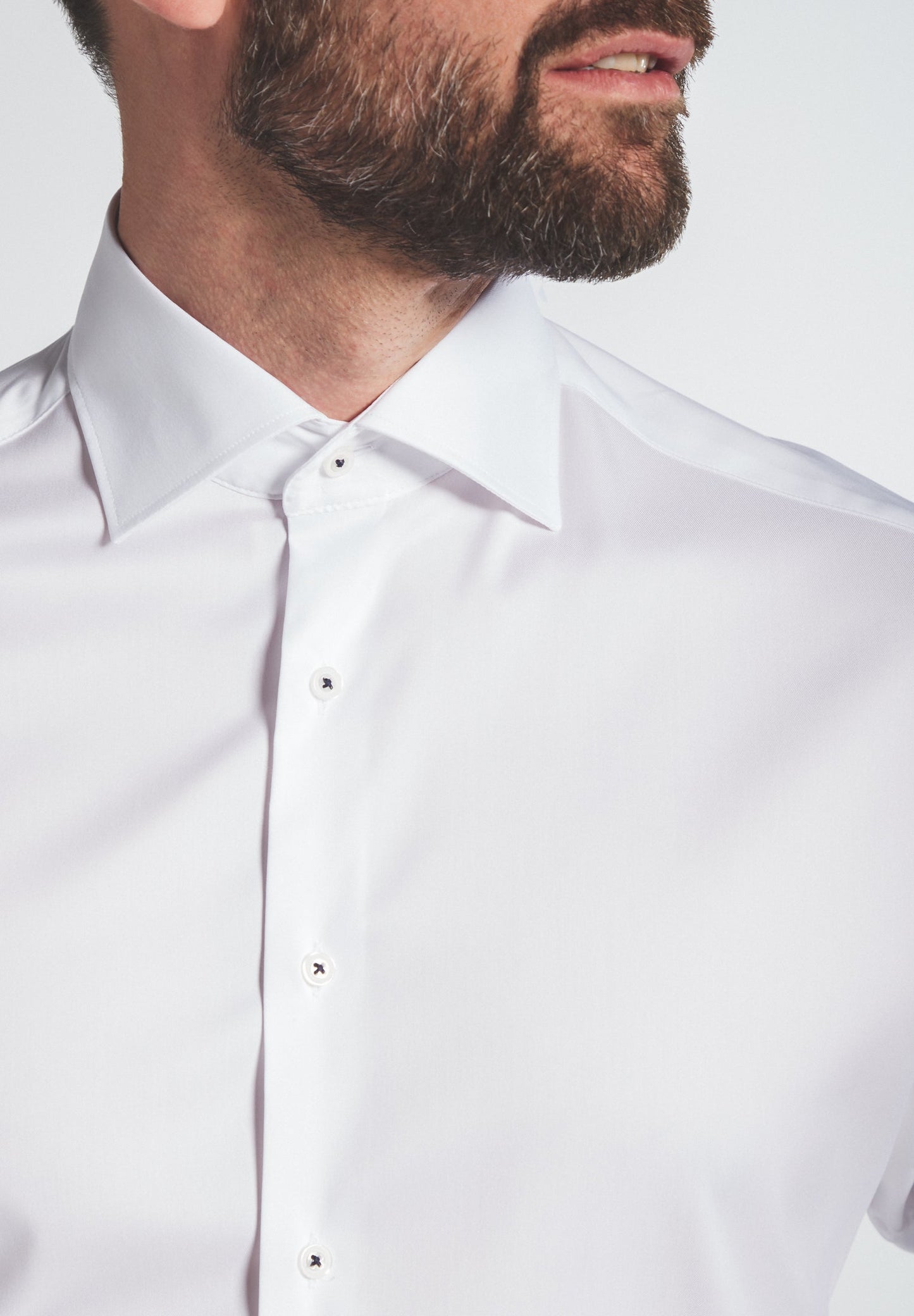 ETERNA LANGARM HEMD MODERN FIT PERFORMANCE SHIRT STRETCH WEISS