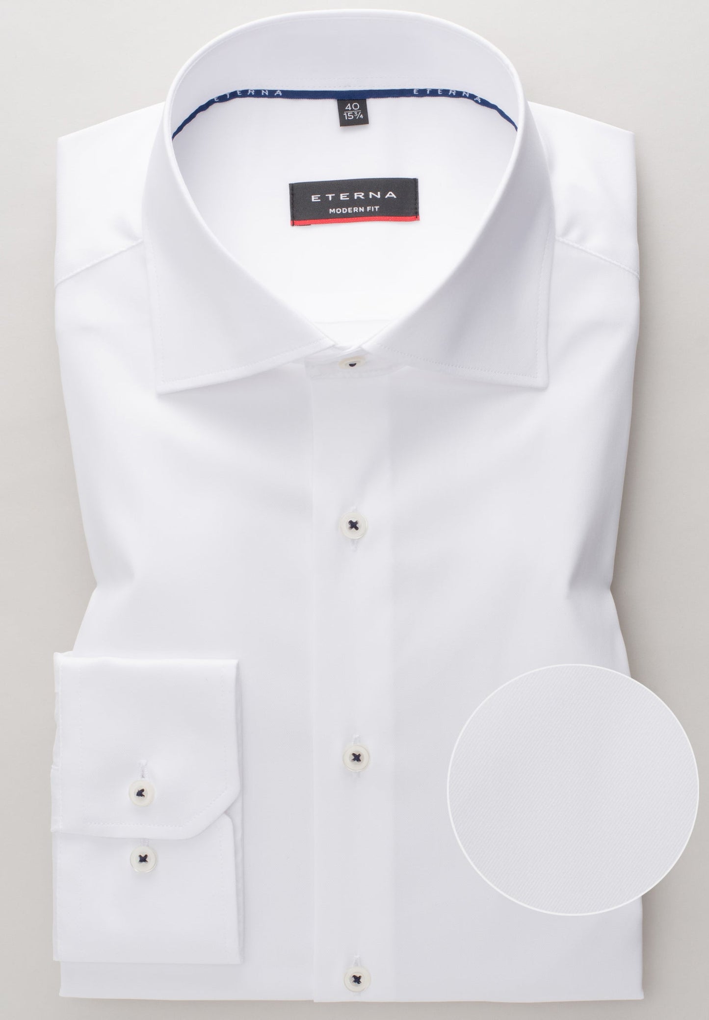 ETERNA LANGARM HEMD MODERN FIT PERFORMANCE SHIRT STRETCH WEISS