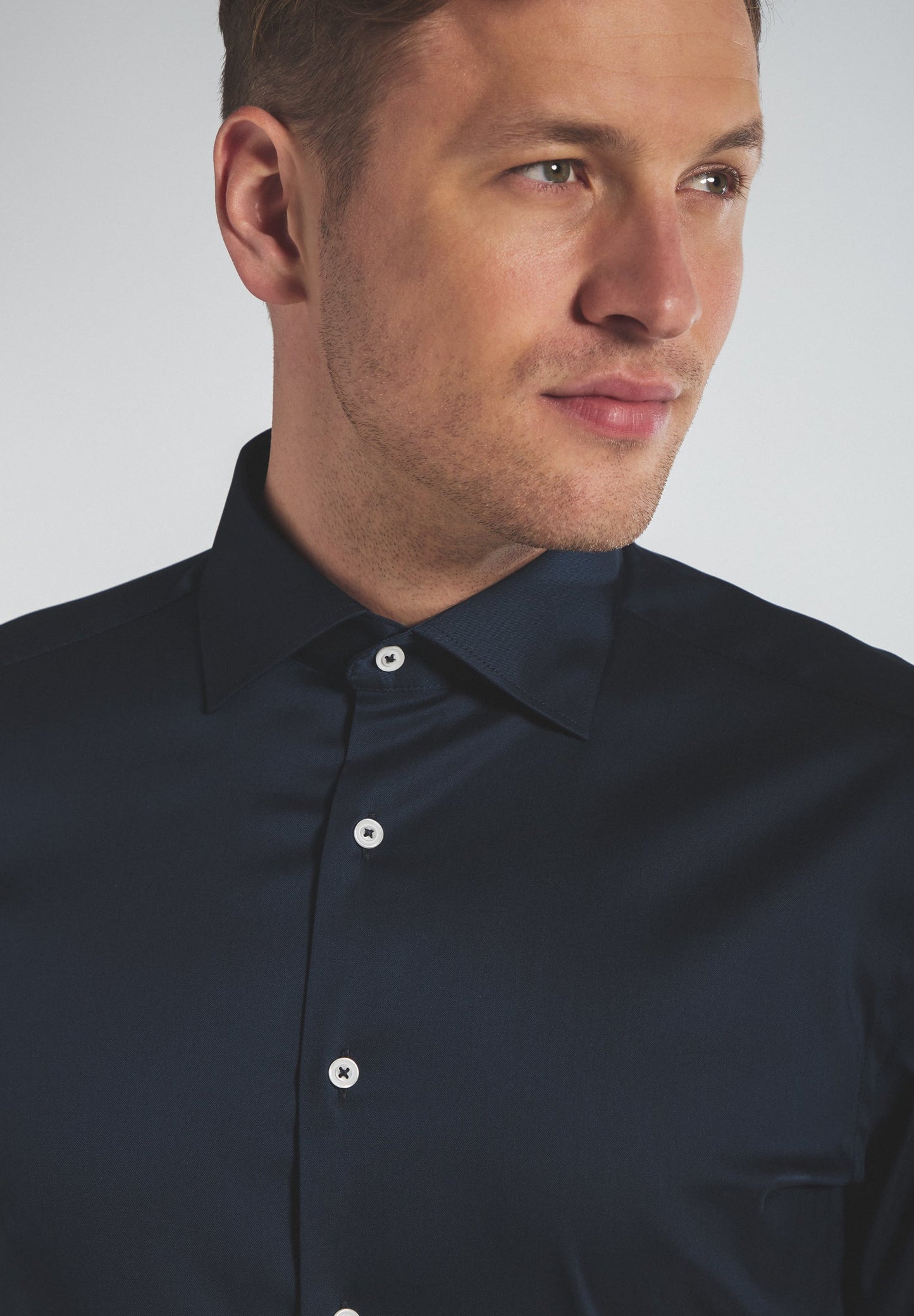 ETERNA LANGARM HEMD SLIM FIT PERFORMANCE SHIRT MARINE