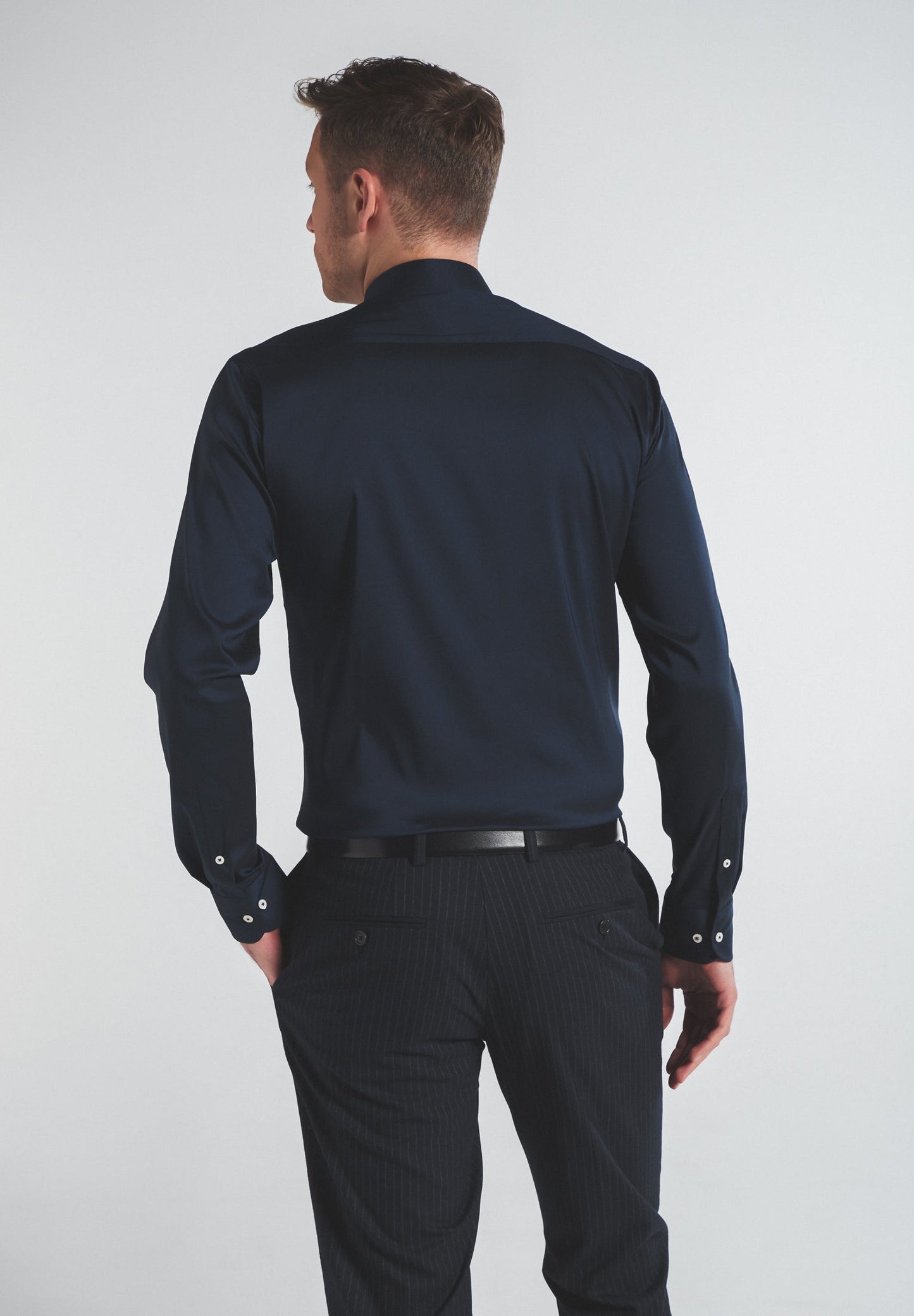 ETERNA LANGARM HEMD SLIM FIT PERFORMANCE SHIRT MARINE