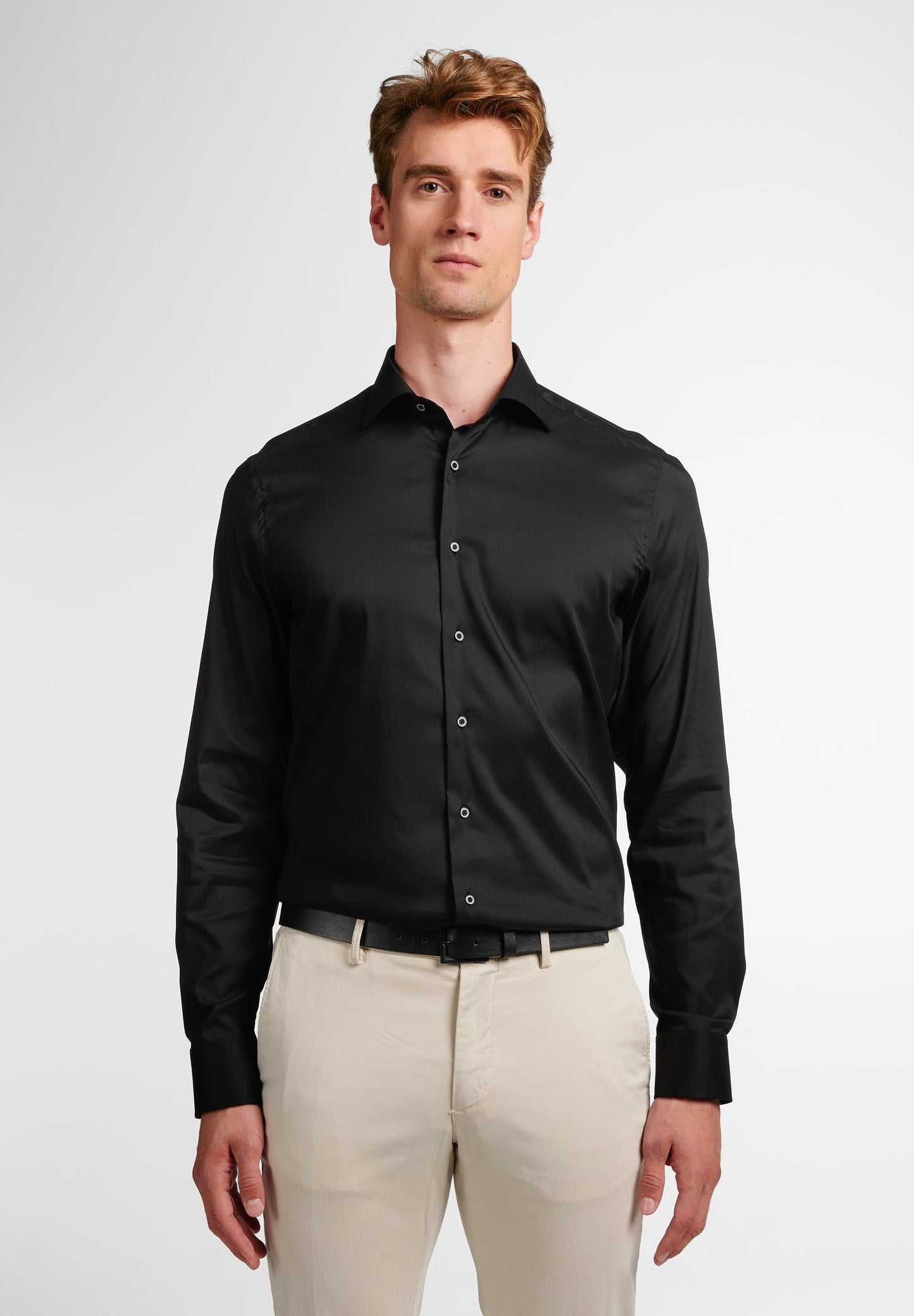 ETERNA LANGARM HEMD SLIM FIT PERFORMANCE SHIRT SCHWARZ