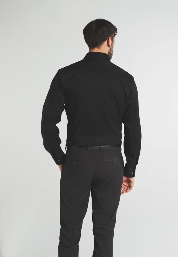 ETERNA LANGARM HEMD MODERN FIT PERFORMANCE SHIRT STRETCH SCHWARZ
