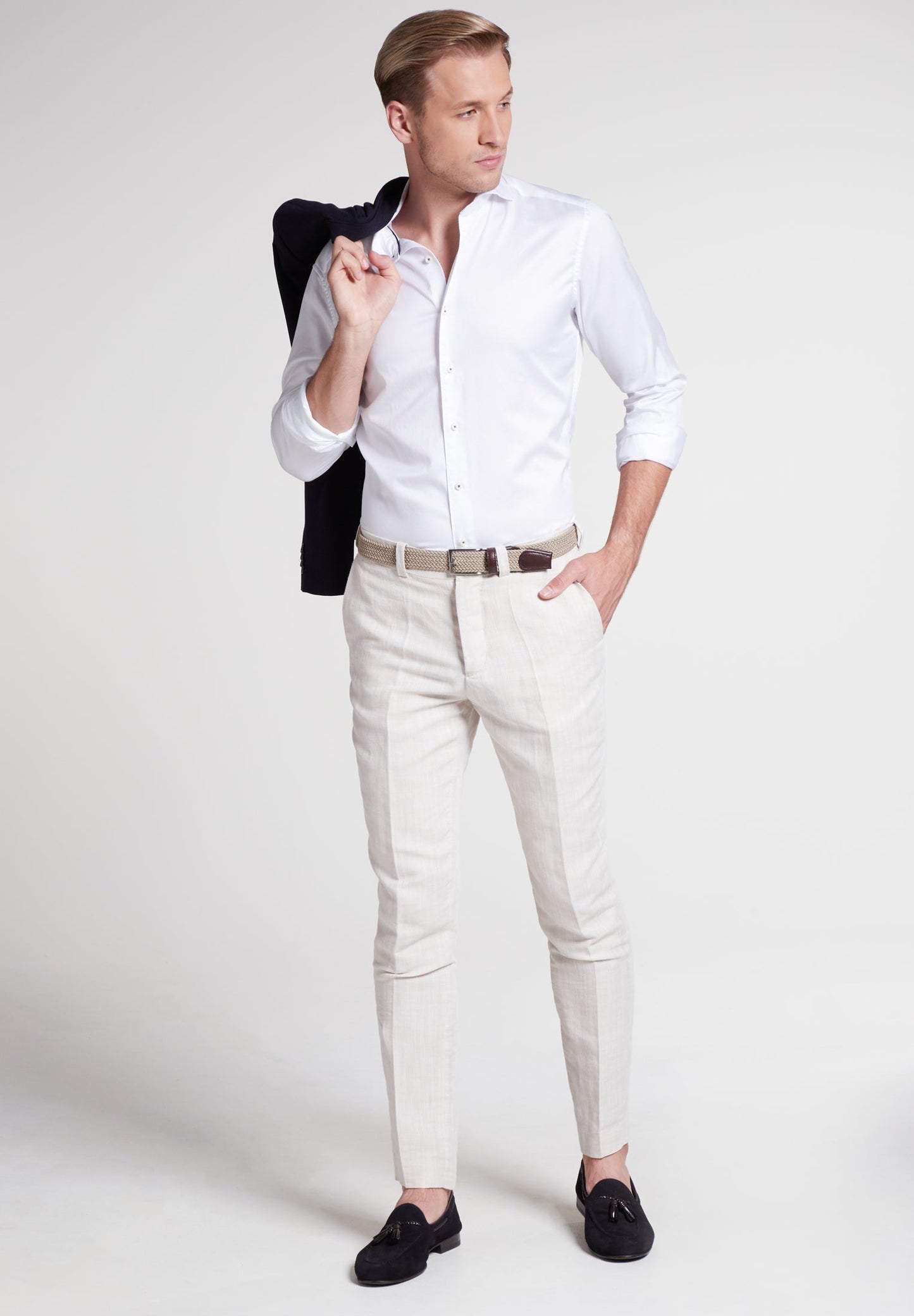 ETERNA LANGARM HEMD SLIM FIT SOFT LUXURY SHIRT WEISS