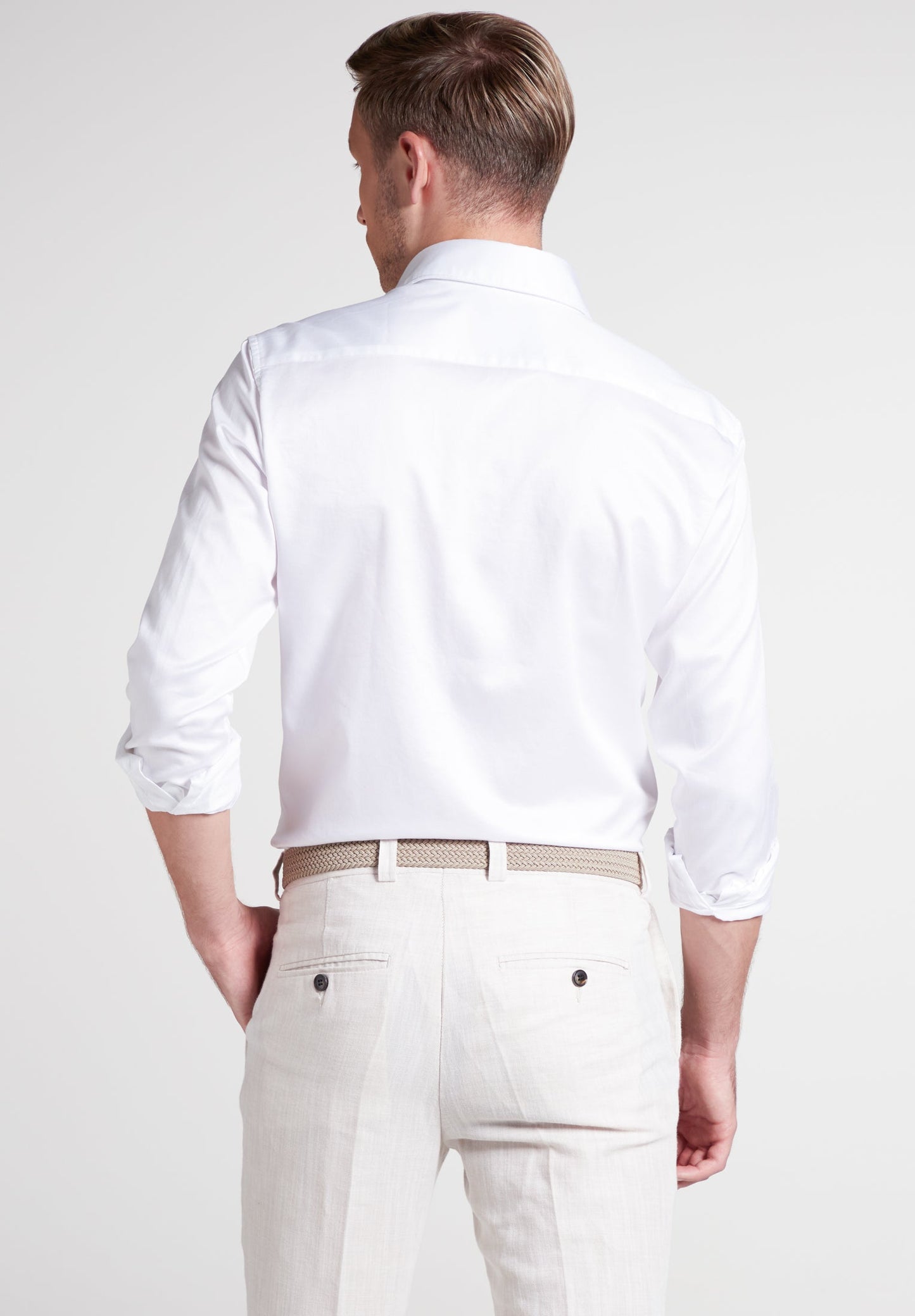 ETERNA LANGARM HEMD SLIM FIT SOFT LUXURY SHIRT WEISS