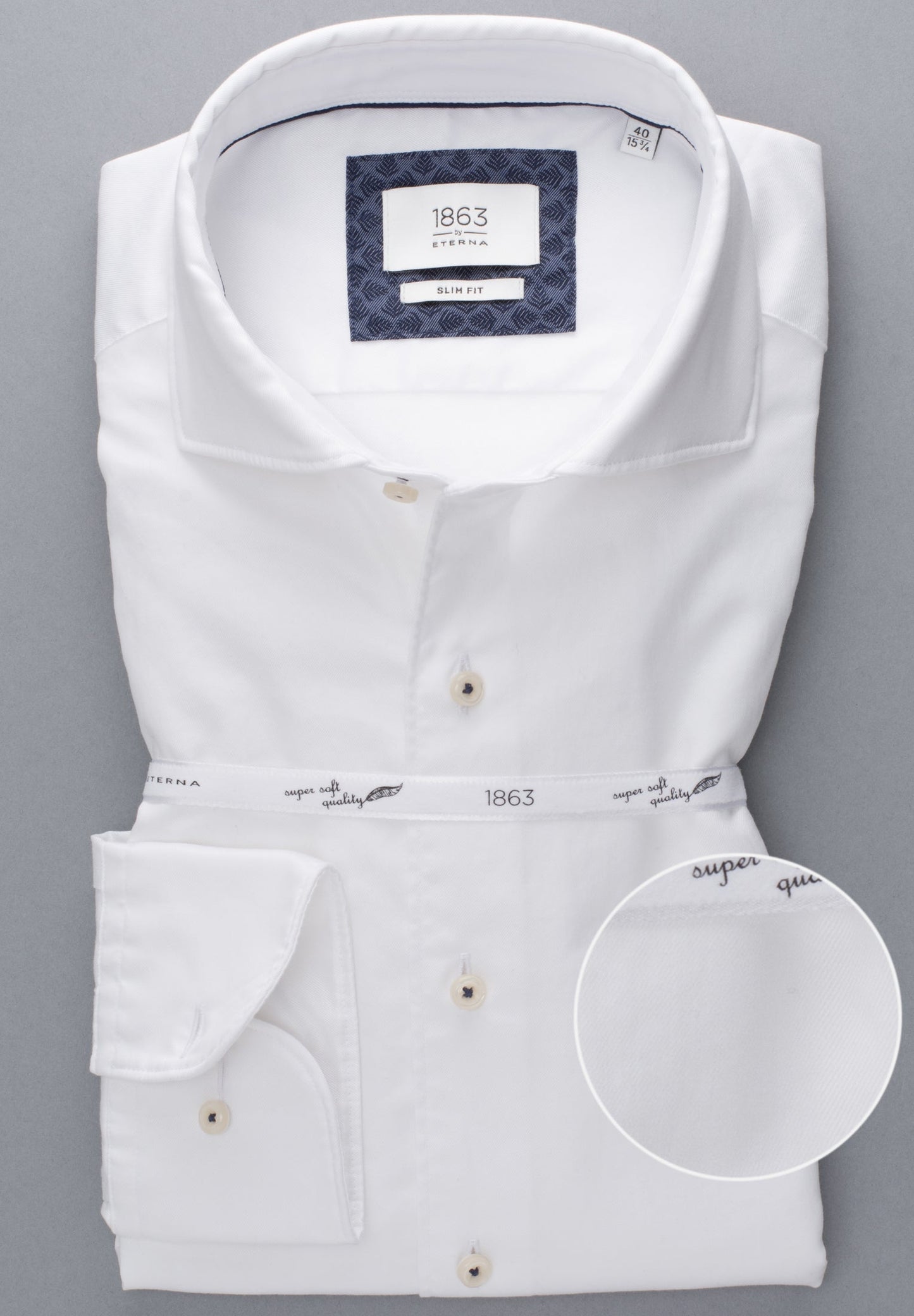 ETERNA LANGARM HEMD SLIM FIT SOFT LUXURY SHIRT WEISS