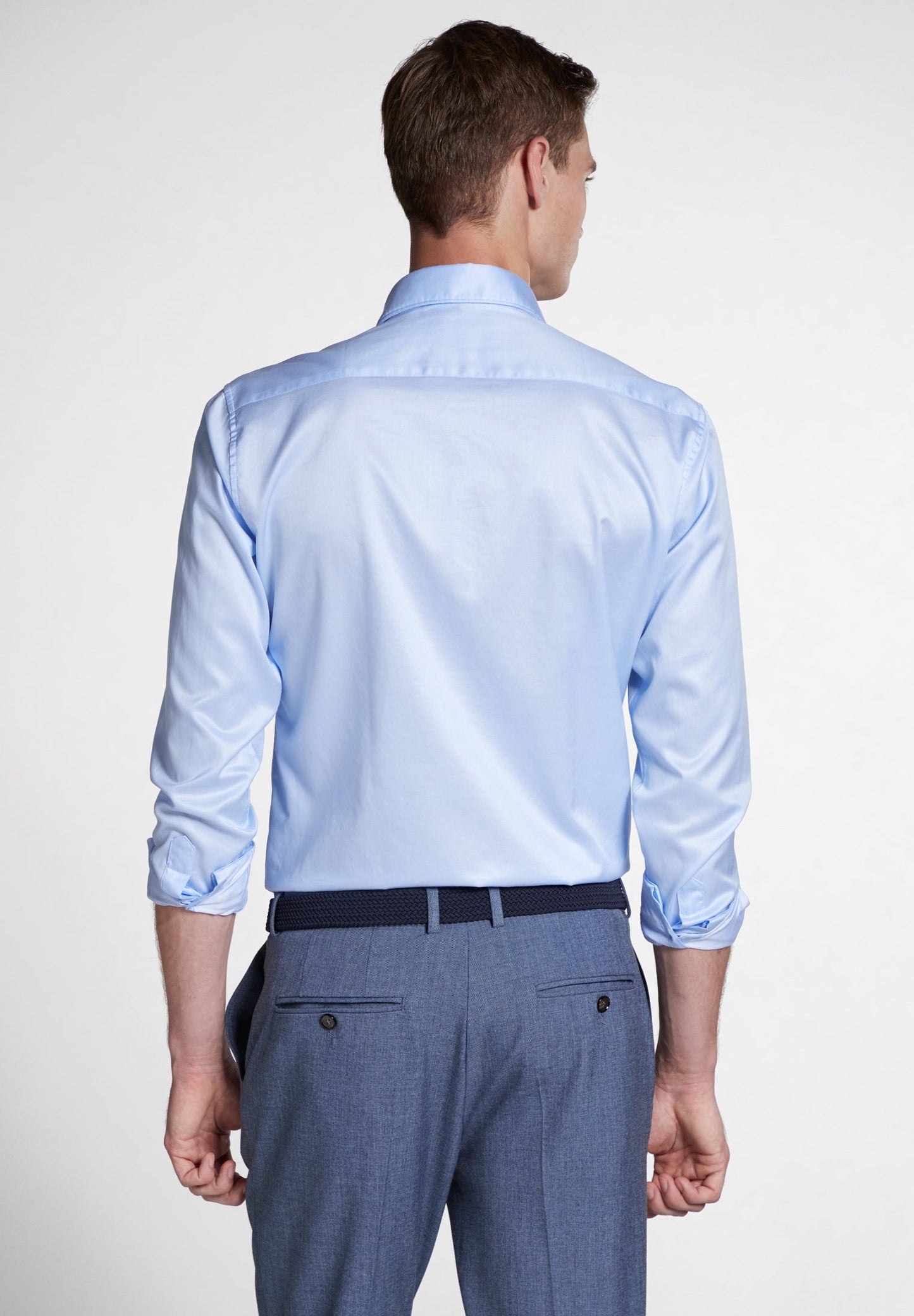ETERNA LANGARM HEMD SLIM FIT SOFT LUXURY SHIRT HELLBLAU