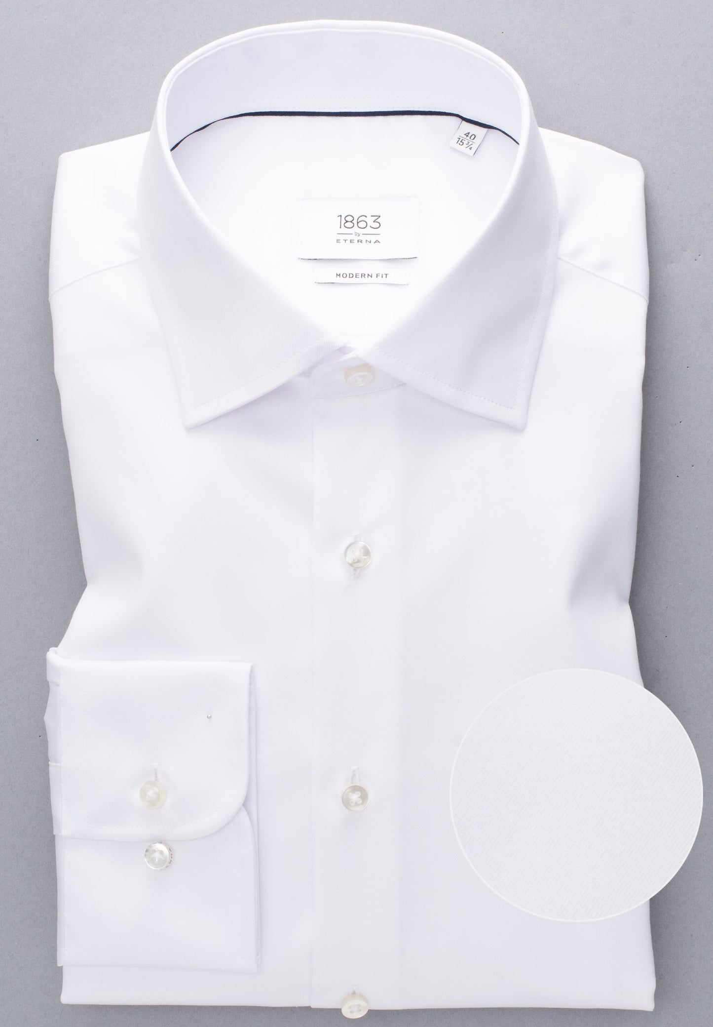 ETERNA LANGARM HEMD LUXURY SHIRT MODERN FIT WEISS