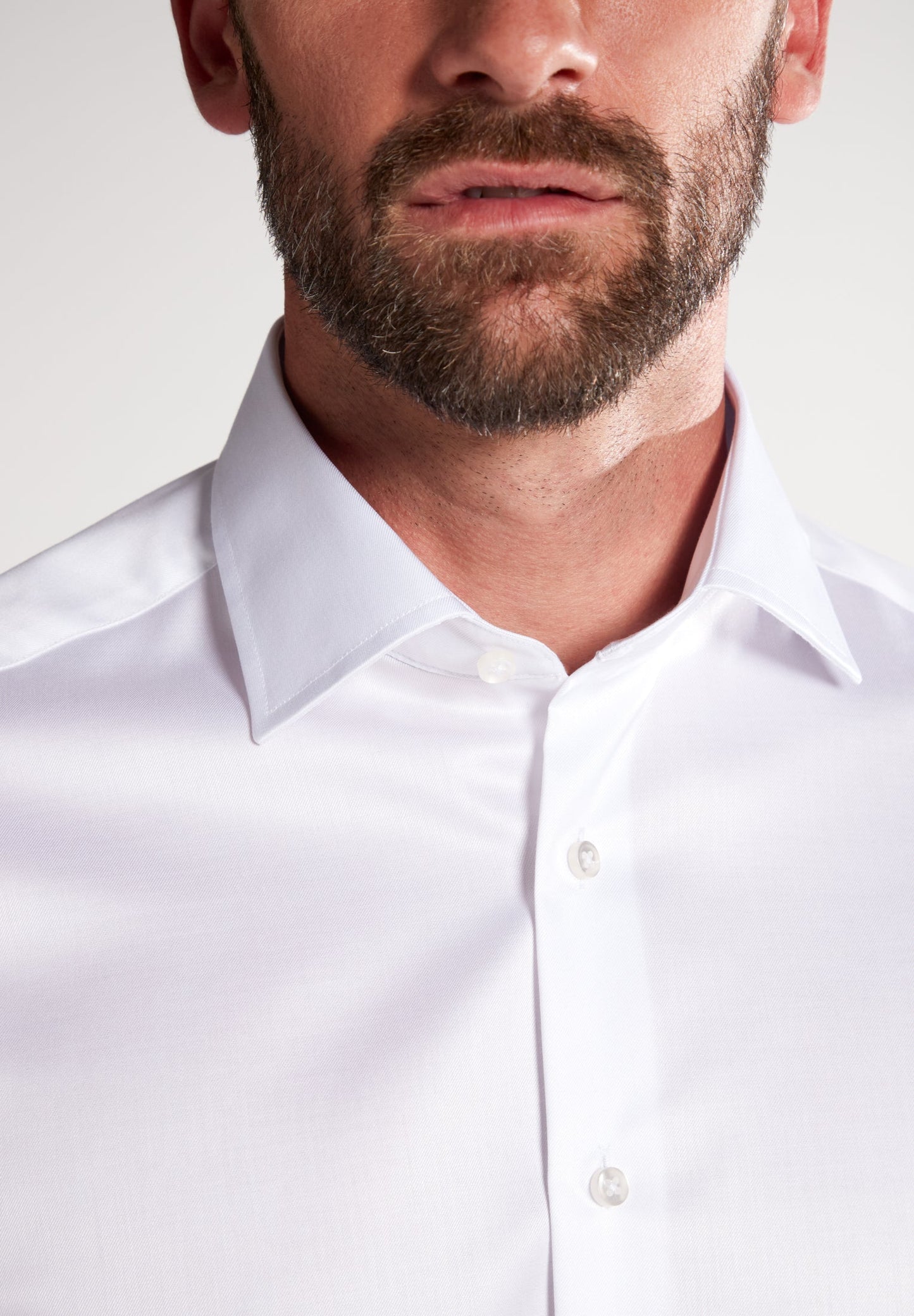 ETERNA LANGARM HEMD LUXURY SHIRT MODERN FIT WEISS