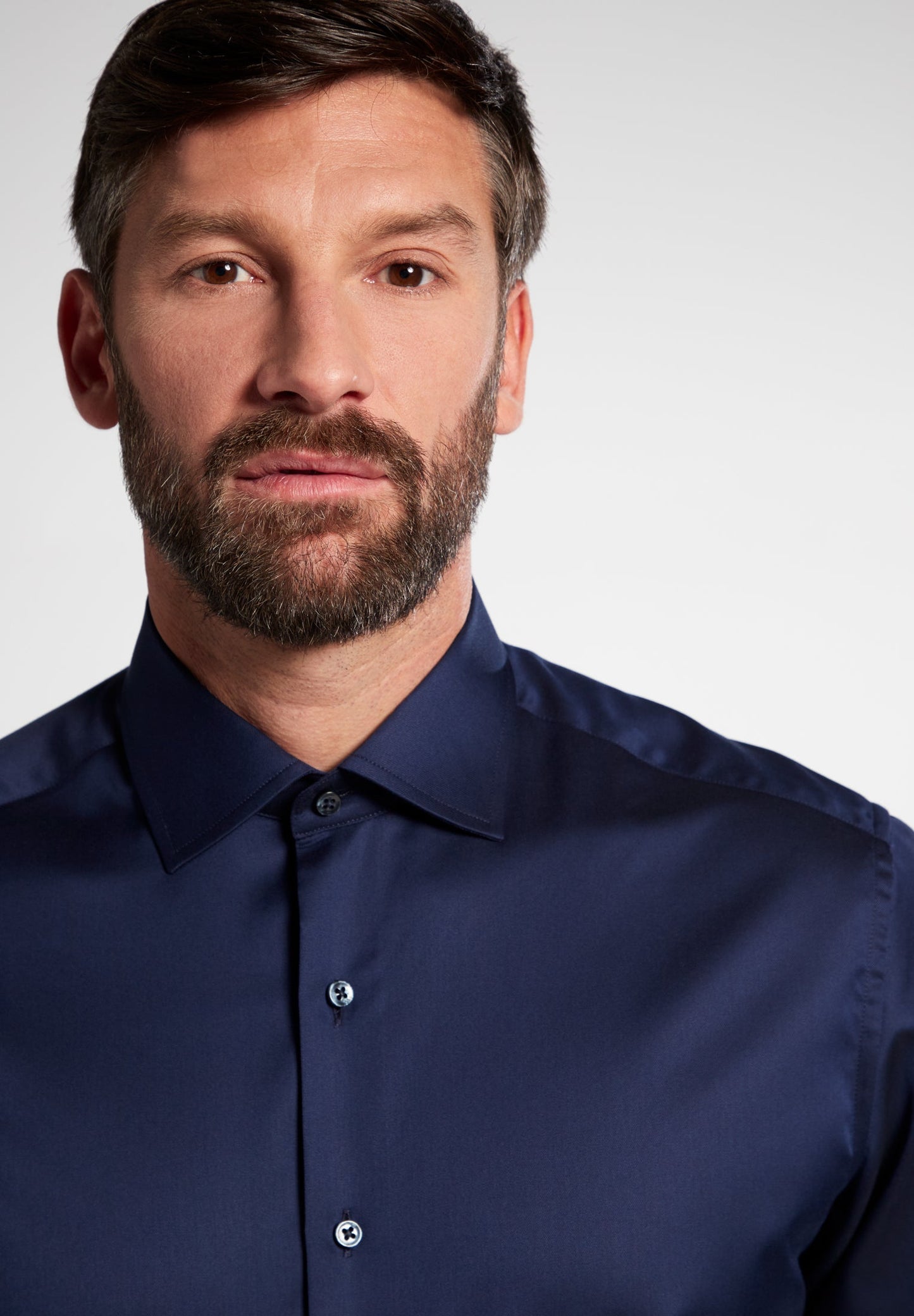 ETERNA LANGARM HEMD LUXURY SHIRT MODERN FIT BLAU