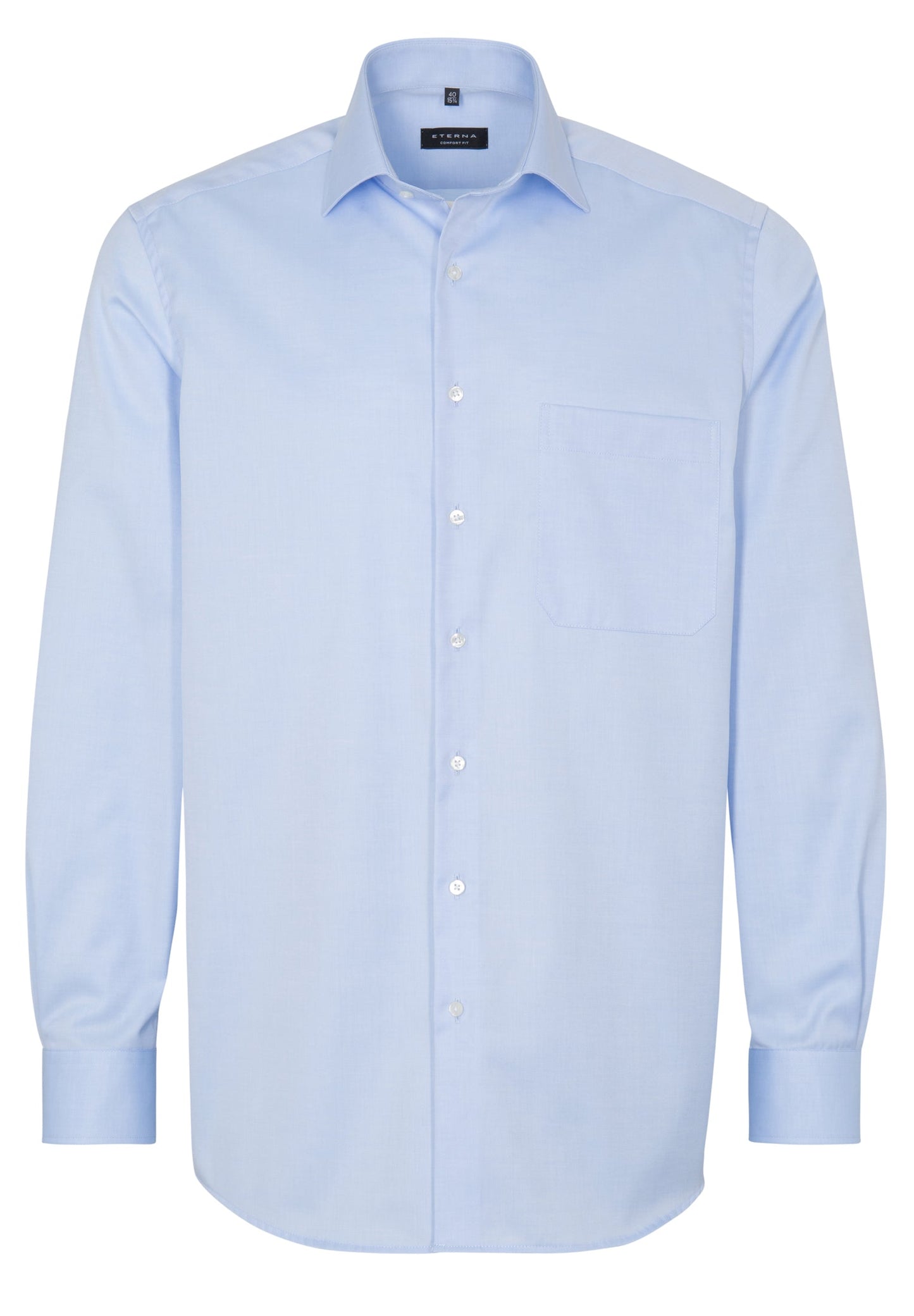 ETERNA LANGARM HEMD COMFORT FIT COVER SHIRT TWILL HELLBLAU