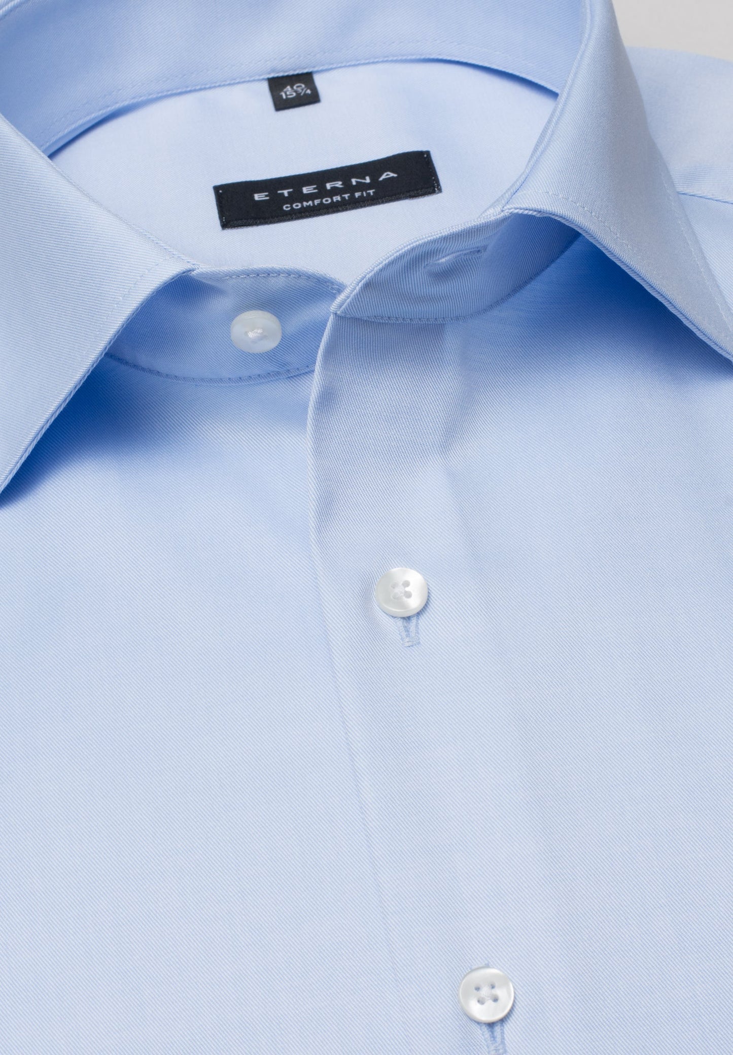ETERNA LANGARM HEMD COMFORT FIT COVER SHIRT TWILL HELLBLAU