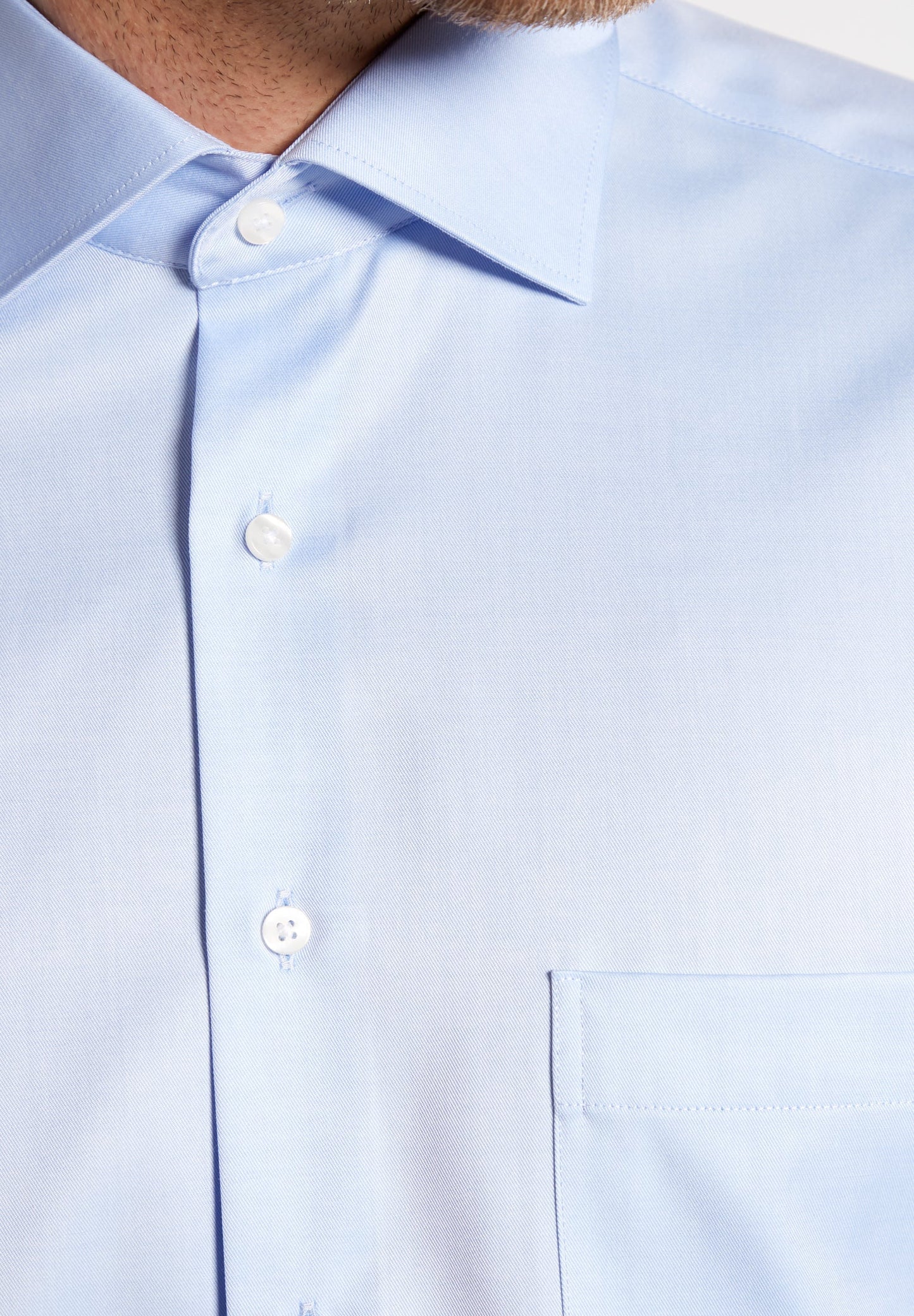 ETERNA LANGARM HEMD COMFORT FIT COVER SHIRT TWILL HELLBLAU