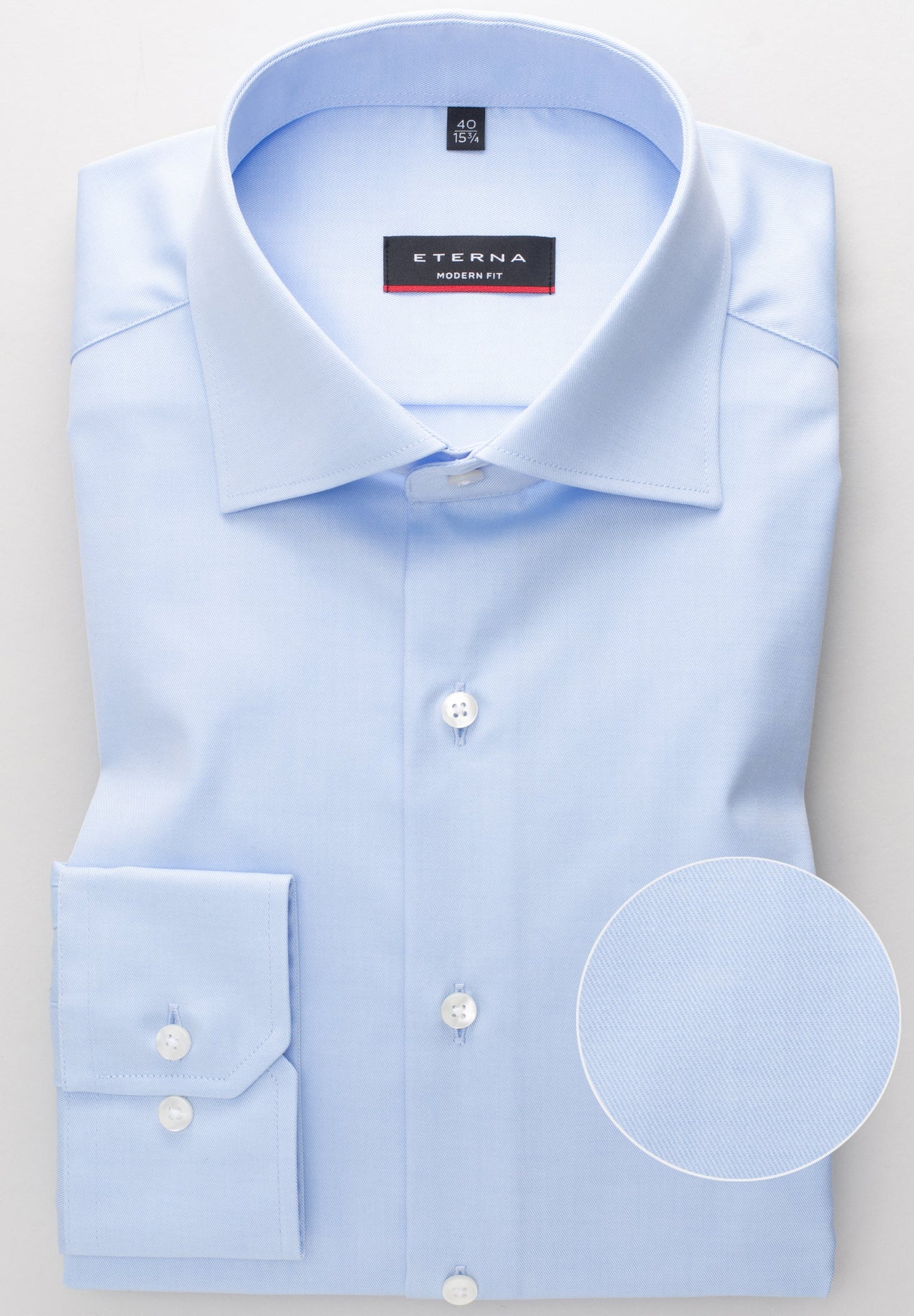 ETERNA LANGARM HEMD MODERN FIT COVER SHIRT HELLBLAU