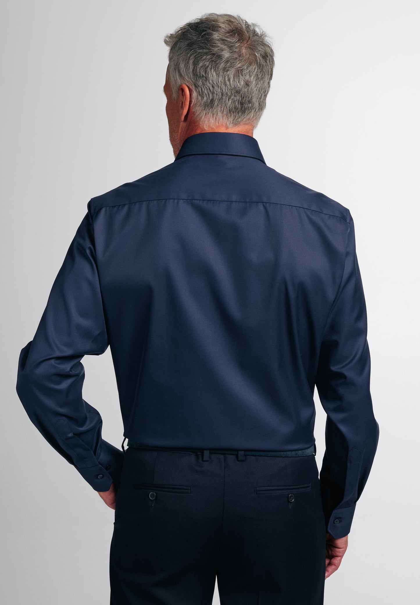 ETERNA LANGARM HEMD COMFORT FIT COVER SHIRT TWILL MARINE