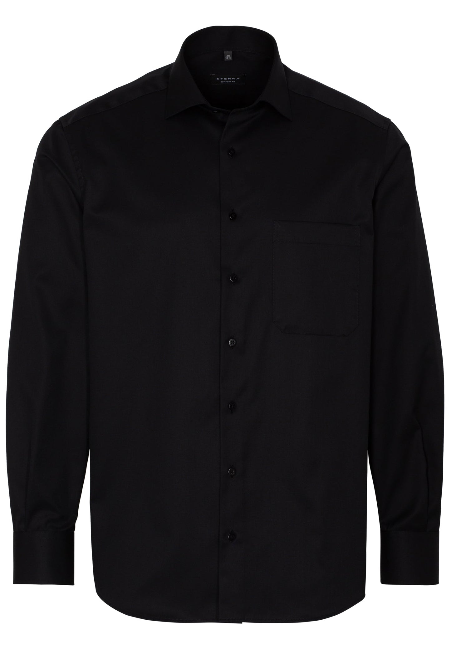 ETERNA LANGARM HEMD COMFORT FIT COVER SHIRT TWILL SCHWARZ