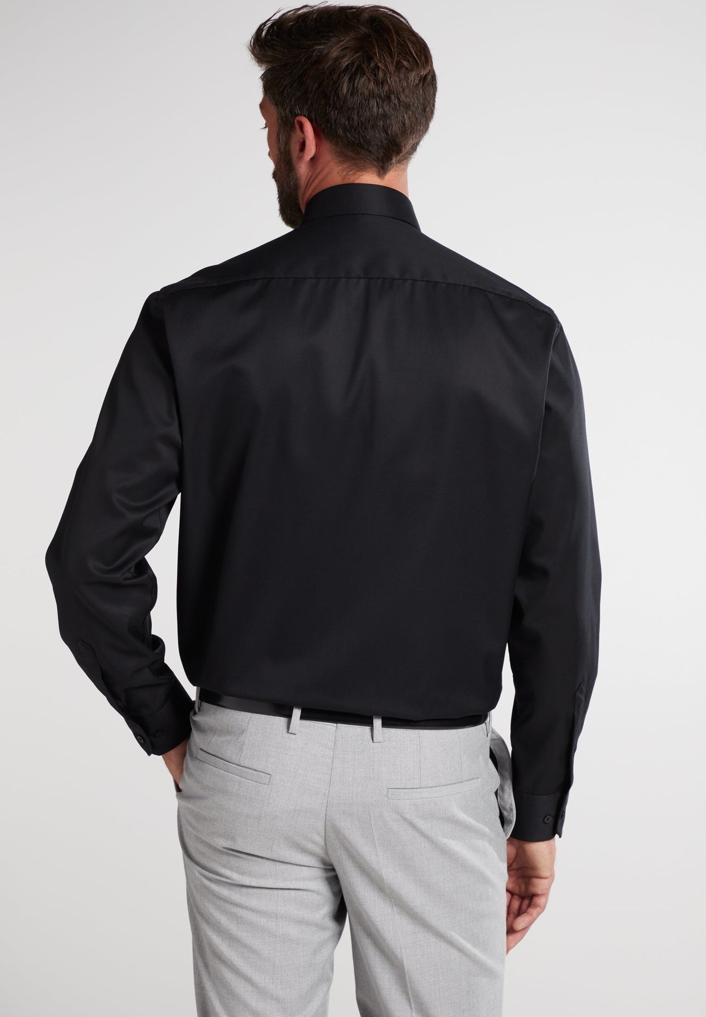 ETERNA LANGARM HEMD COMFORT FIT COVER SHIRT TWILL SCHWARZ