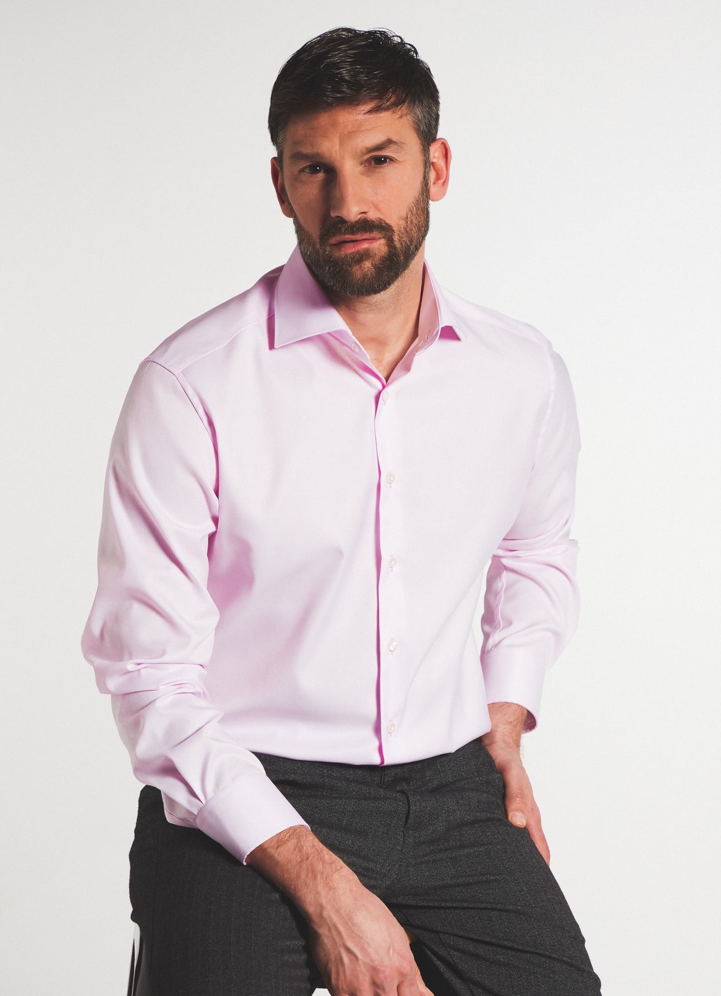ETERNA LANGARM HEMD MODERN FIT COVER SHIRT ROSA