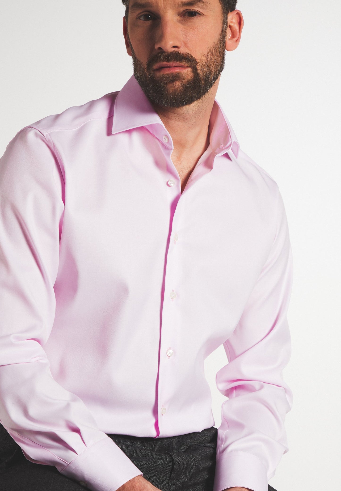 ETERNA LANGARM HEMD MODERN FIT COVER SHIRT ROSA