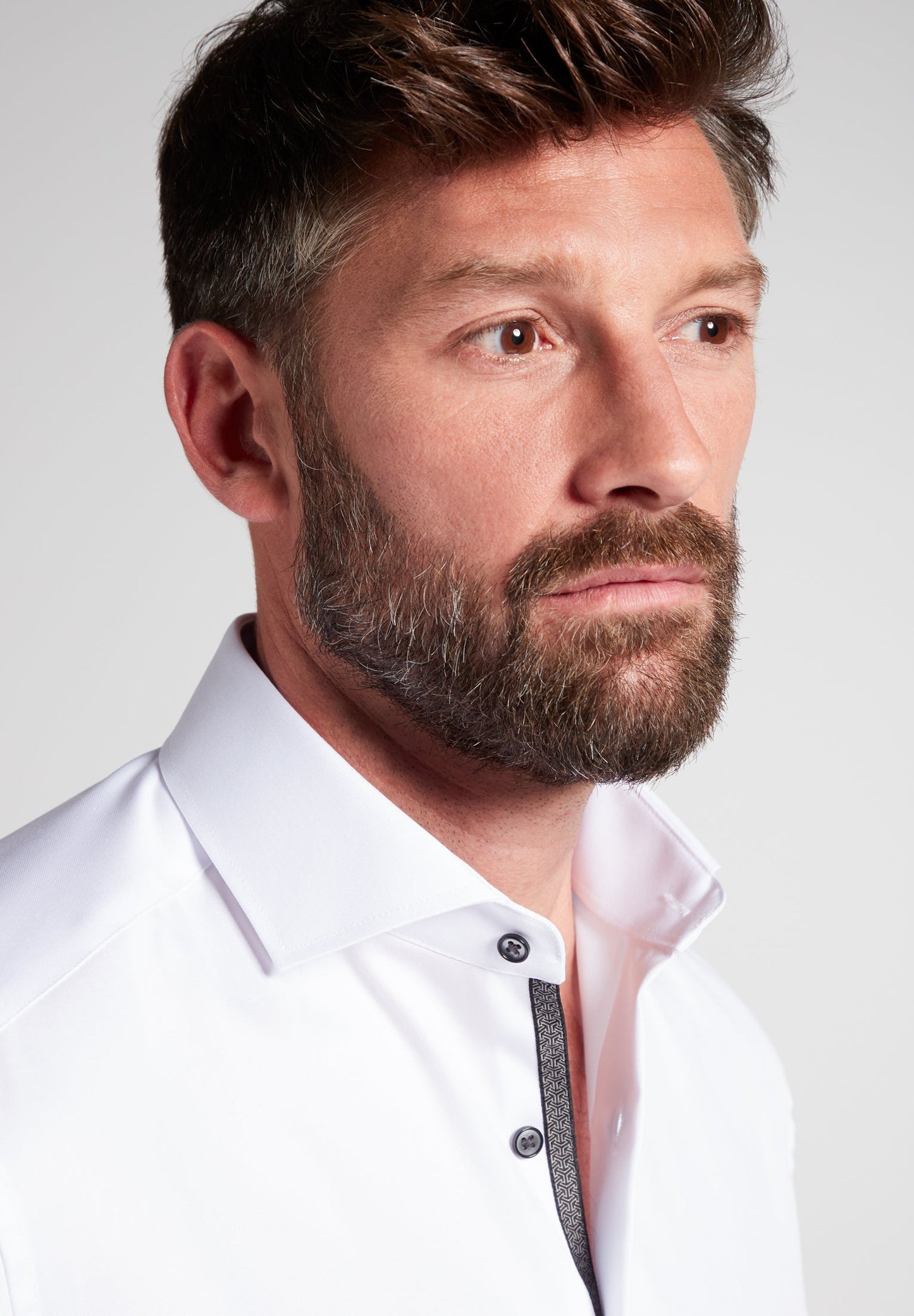 ETERNA LANGARM HEMD COMFORT FIT COVER SHIRT TWILL WEISS