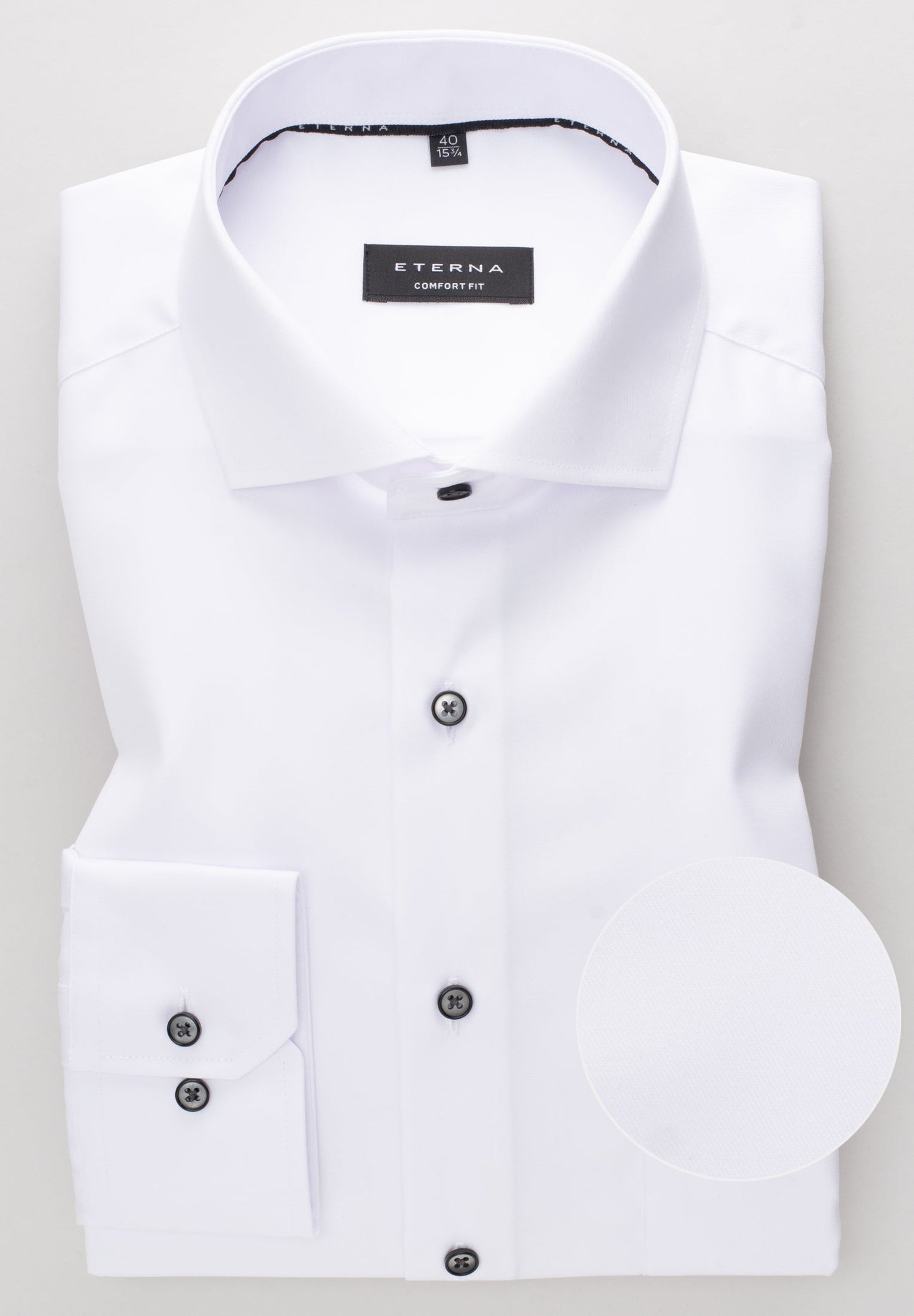 ETERNA LANGARM HEMD COMFORT FIT COVER SHIRT TWILL WEISS