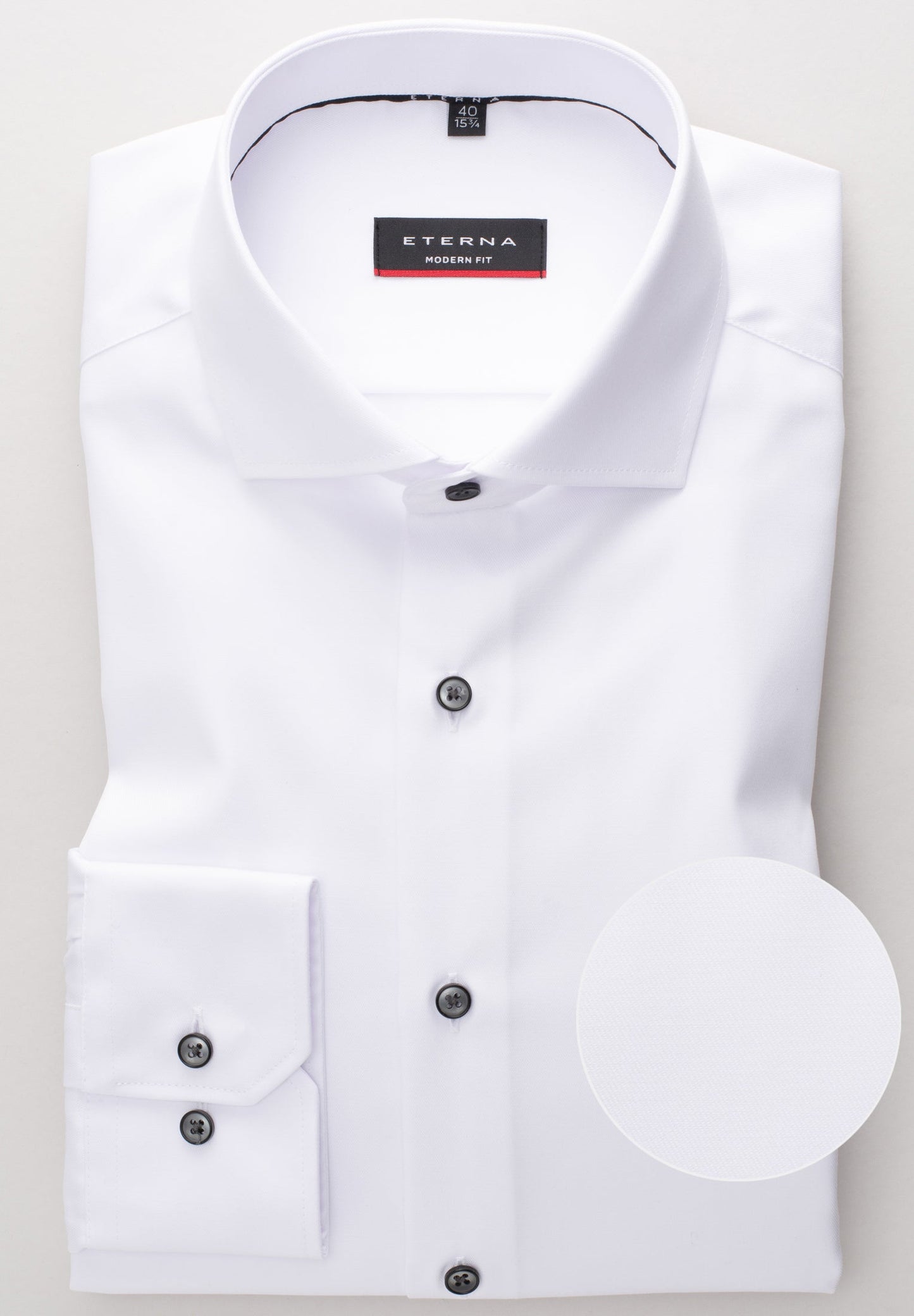 ETERNA LANGARM HEMD MODERN FIT COVER SHIRT TWILL WEISS