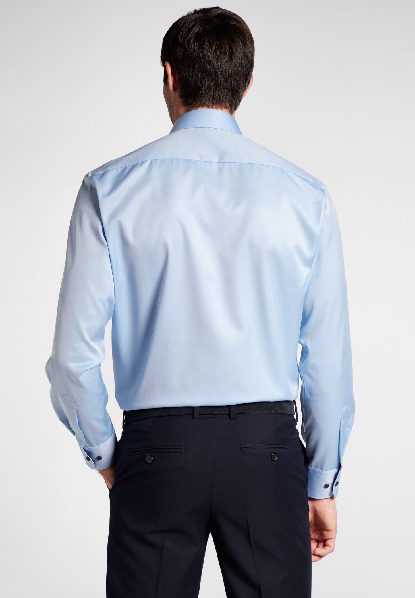 ETERNA LANGARM HEMD COMFORT FIT COVER SHIRT TWILL HELLBLAU MIT PATCHUNG