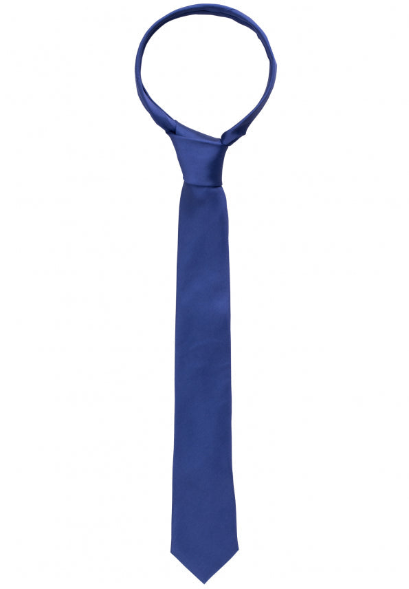 ETERNA KRAWATTE BLAU UNIFARBE SCHMAL 6CM