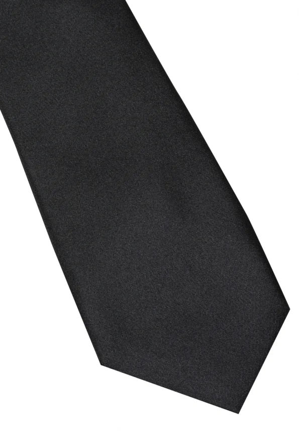 ETERNA KRAWATTE SCHWARZ UNIFARBE SCHMAL 6CM