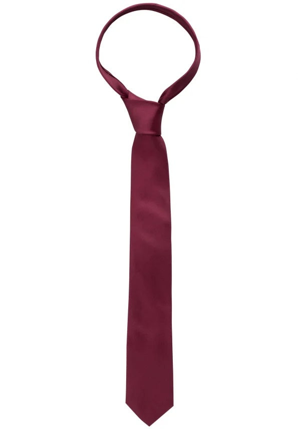 ETERNA KRAWATTE WEINROT UNIFARBE SCHMAL 6CM