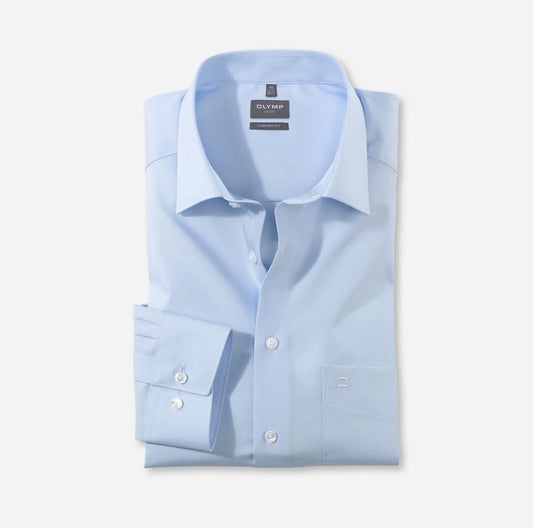 OLYMP LUXOR COMFORT FIT UNI LANGARM HEMD BLAU