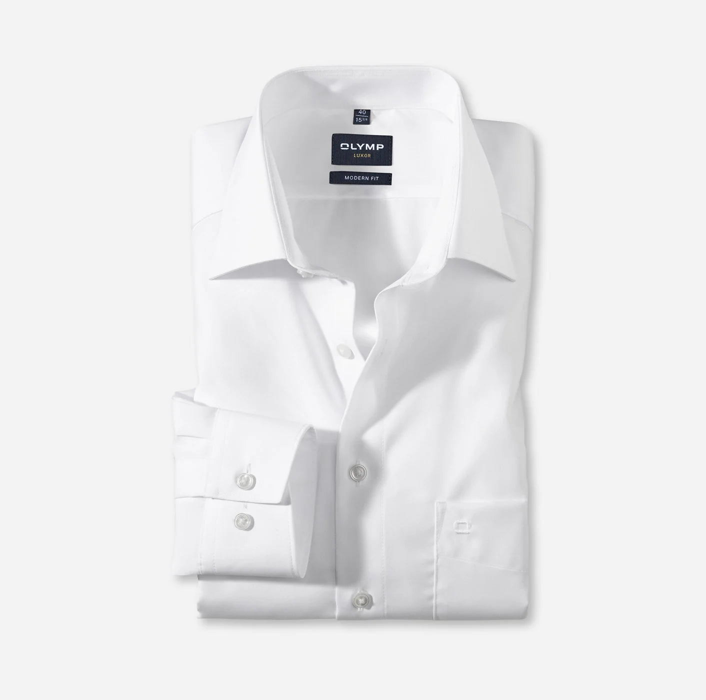 OLYMP LUXOR MODERN FIT UNI LANGARM HEMD WEISS