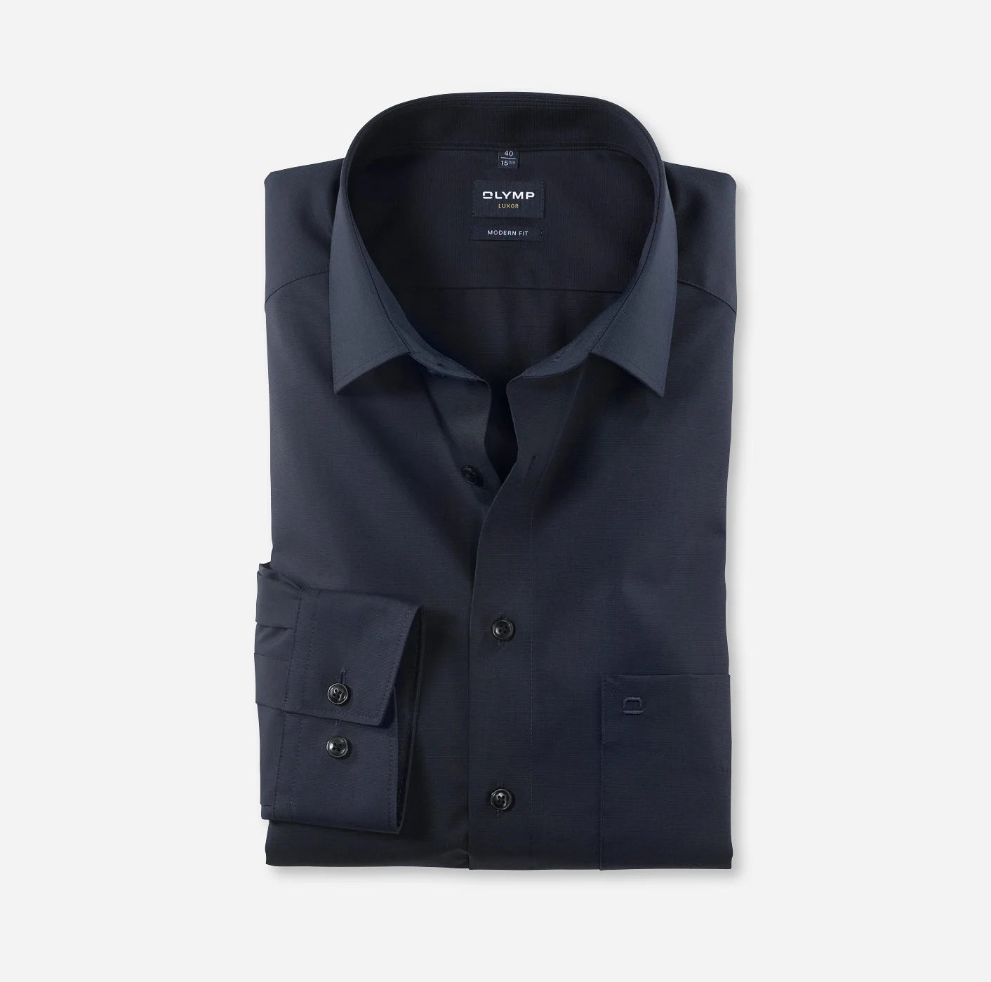 OLYMP FIL Á FIL LANGARM HEMD MODERN FIT INDIGO